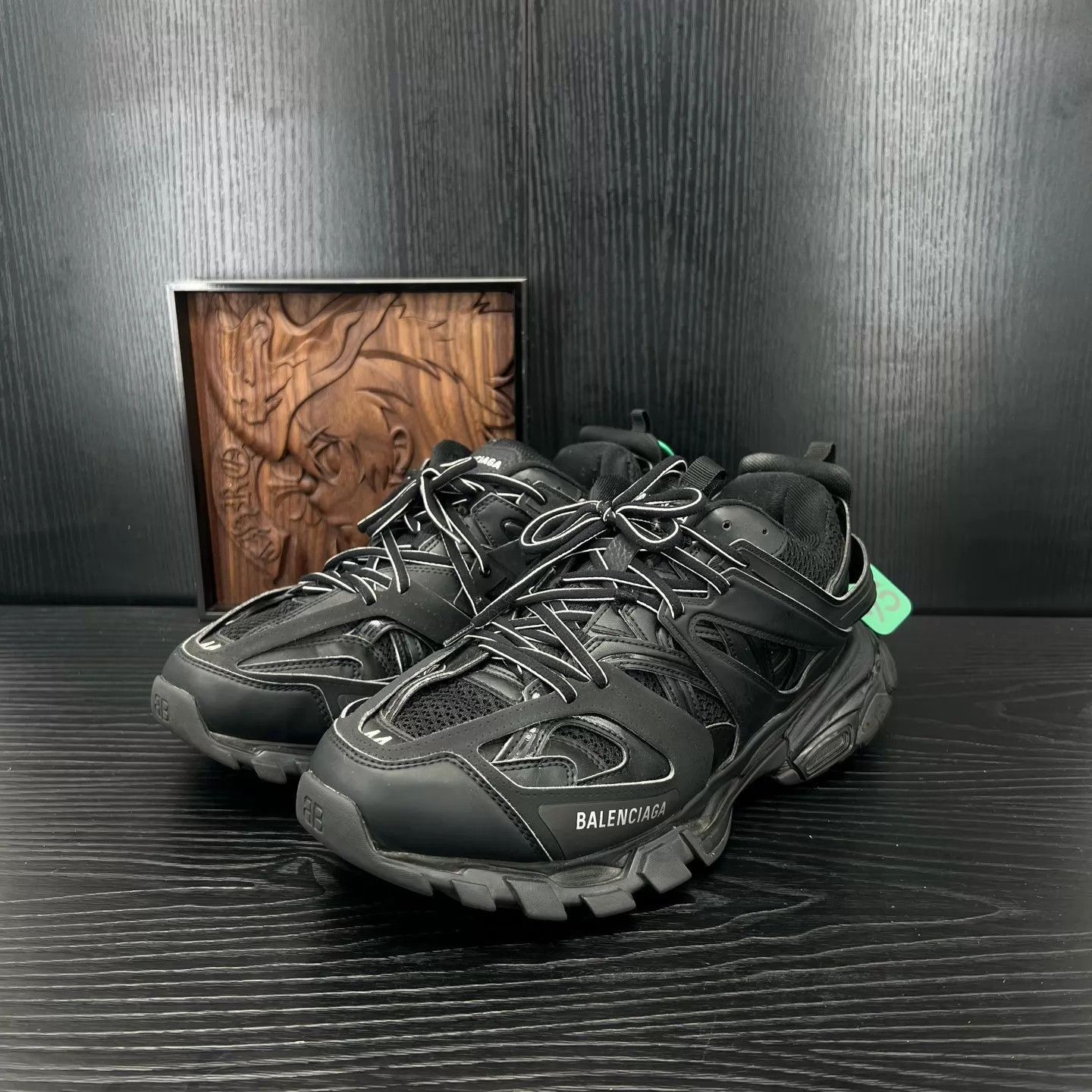 Black Chunky Sneakers with Thick Sole Size 11