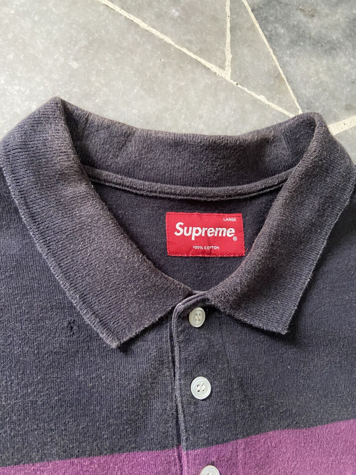 Supreme Supreme Stripes Polo Tee shirt Size US L / EU 52-54 / 3 - 6 Thumbnail