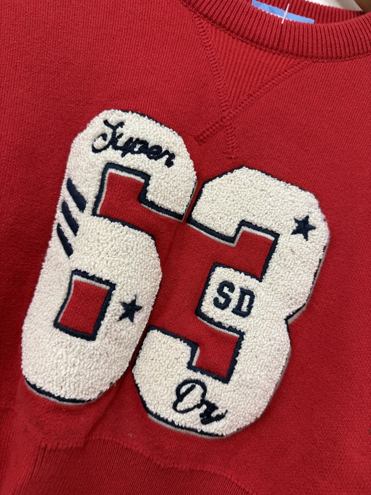 Superdry Superdry Red Cropped Sweatshirt with 63 Patch Detail UK Size Size M / US 6-8 / IT 42-44 - 3 Thumbnail