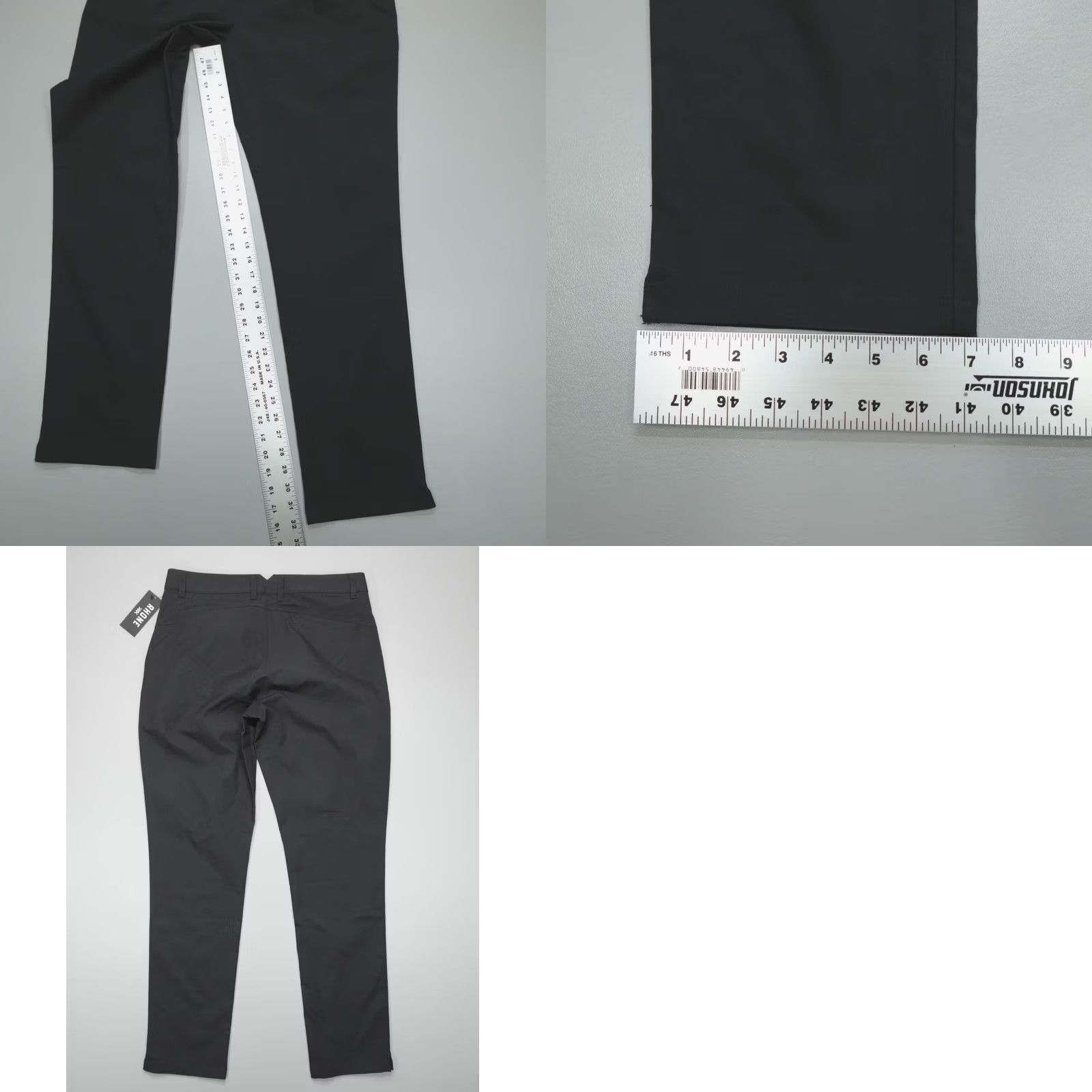 Rhone Rhone Golf Tour Trouser Pants Black Size 35x32 Classic Fit Performance Mens Straight Leg Chino Slim Pocket Logo Size US 37 - 8 Thumbnail