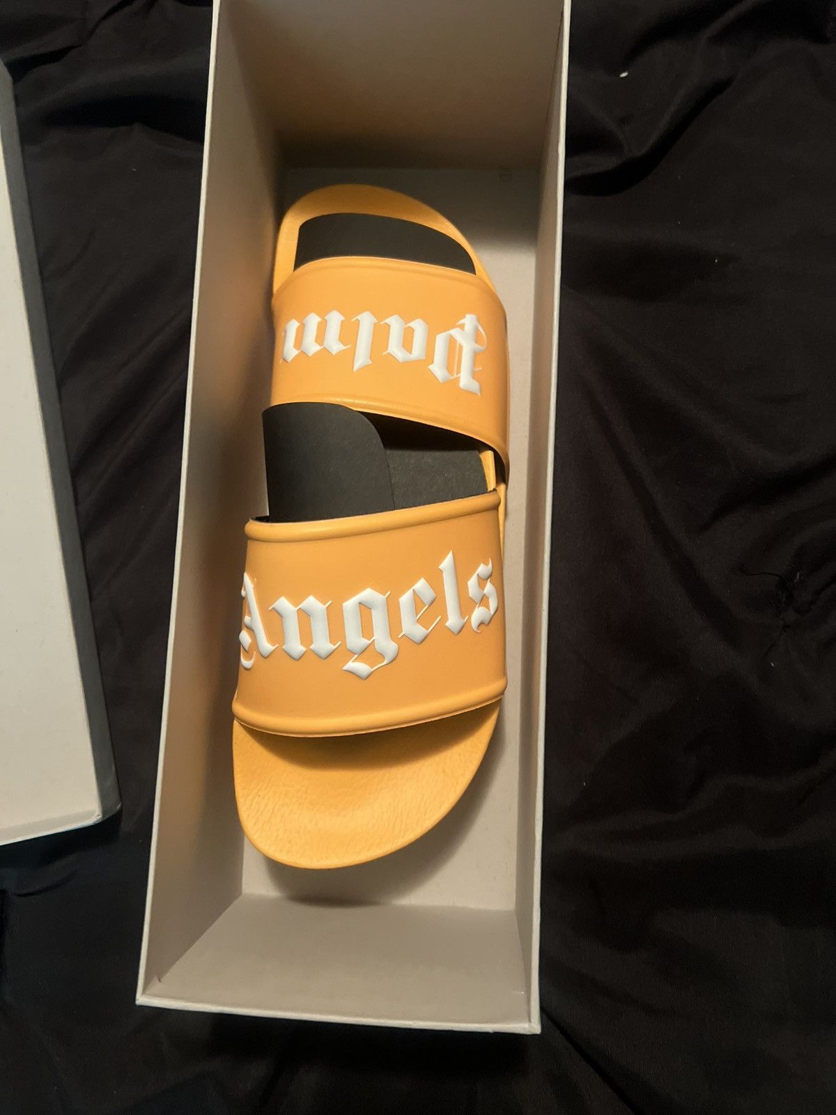 Palm Angels Logo pool slider orange white palm angles Size US 10 / IT 40 - 2 Thumbnail