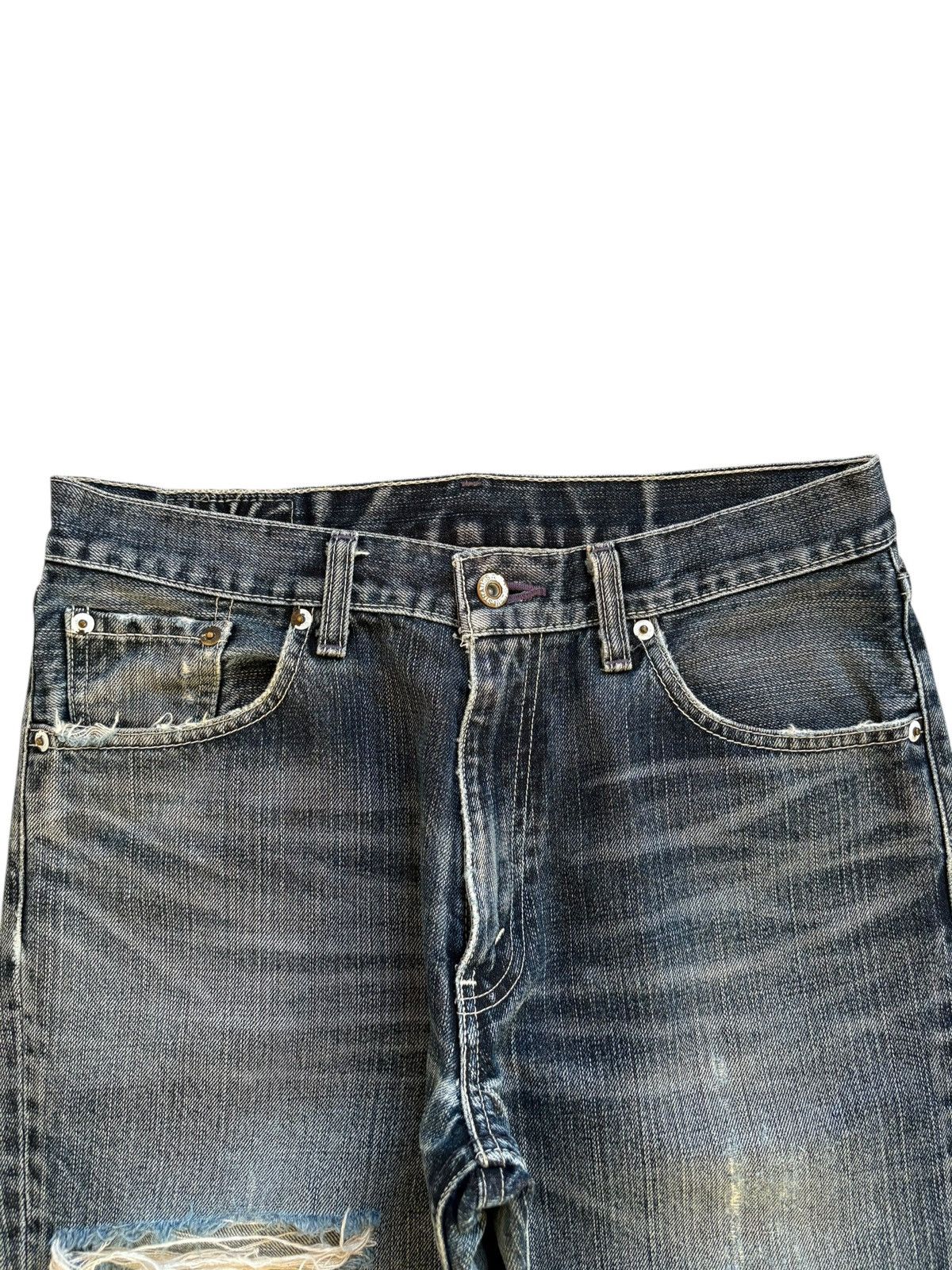 Levi's Vintage 90s Levis 507 Faded Wash Ripped Loose Baggy Jeans Size US 30 / EU 46 - 4 Thumbnail
