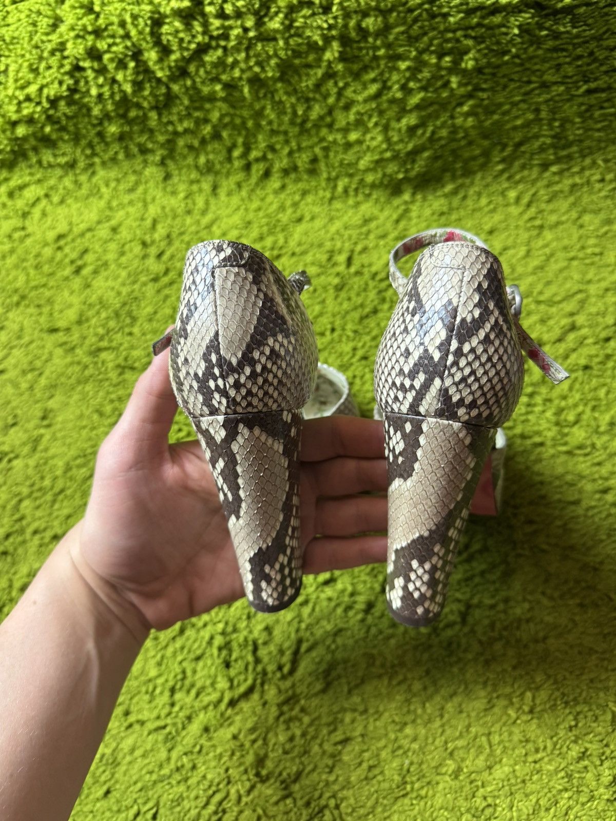 Gucci Gucci real phyton snakeskin heels Size US 9 / IT 39 - 9 Thumbnail