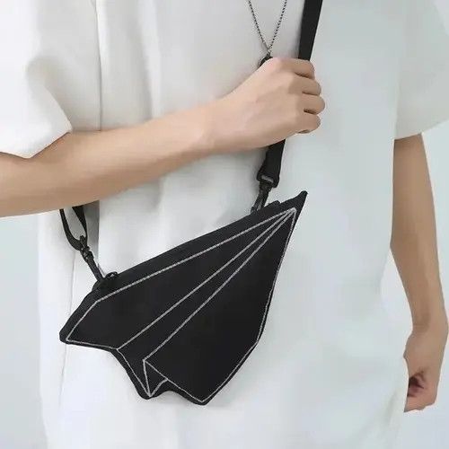 Japanese Brand Fashion y2k contrast thread fanny pack grunge shoulder bag Size ONE SIZE - 3 Thumbnail