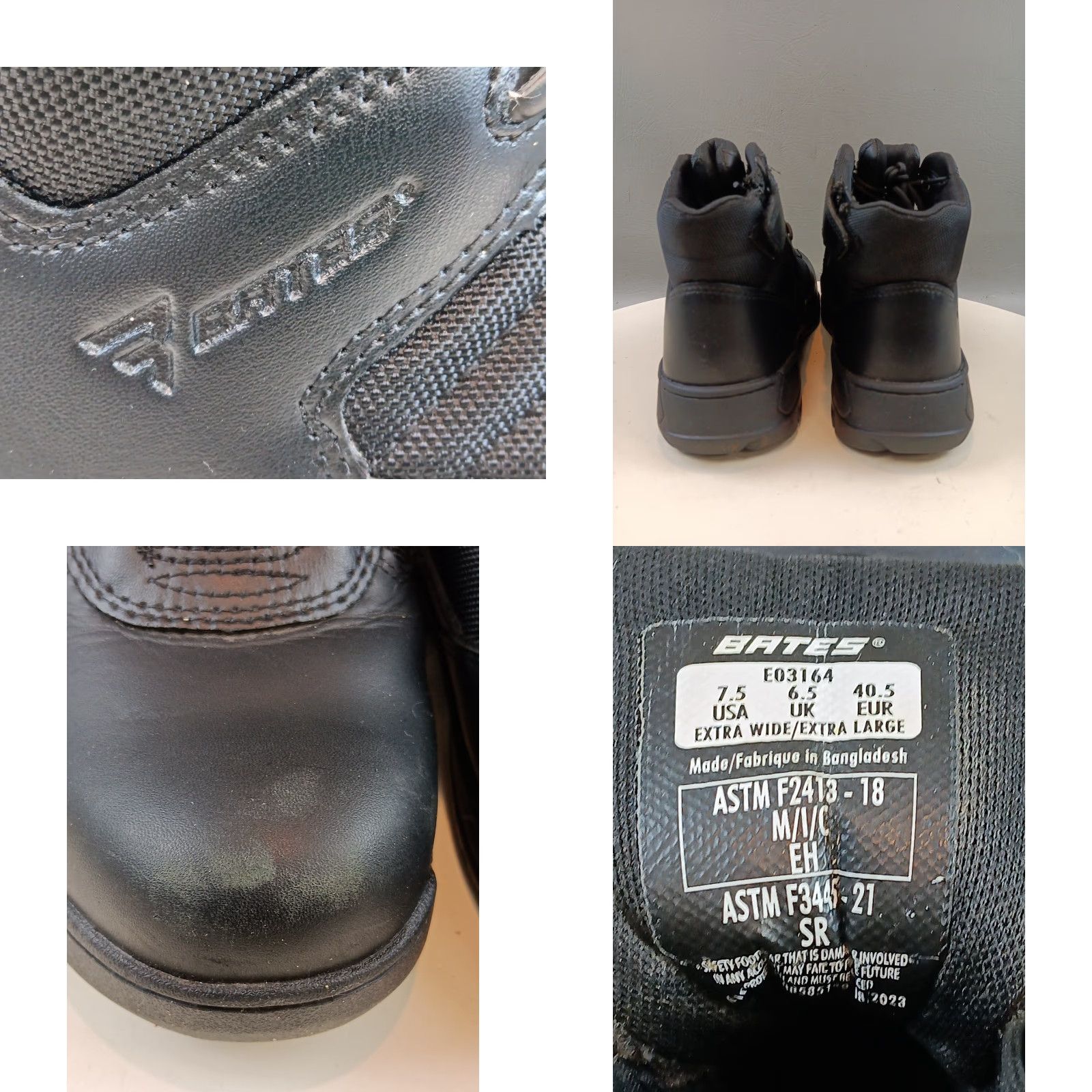 Vintage Bates Sport 2 Boots Unisex EW Black Safety Toe Zipper Leather EW Full-grain Leather Side Zip 7.5M/9W US 7.5M 9W US 7.5M 9W Size US 7 / EU 40 - 11 Thumbnail
