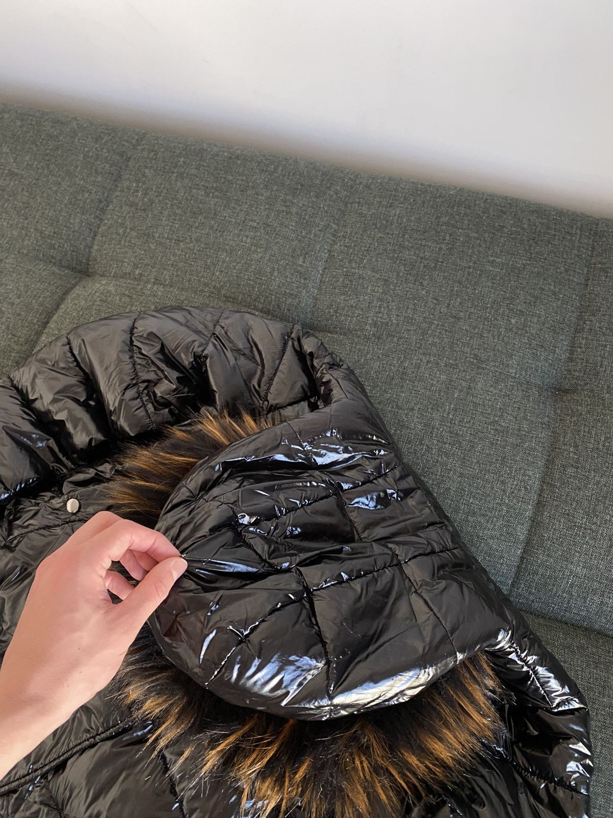 Hysteric Glamour Vintage Faux Fur Mohair Bomber Jacket Y2K Nylon Y2K Boxy Size US S / EU 44-46 / 1 - 8 Thumbnail