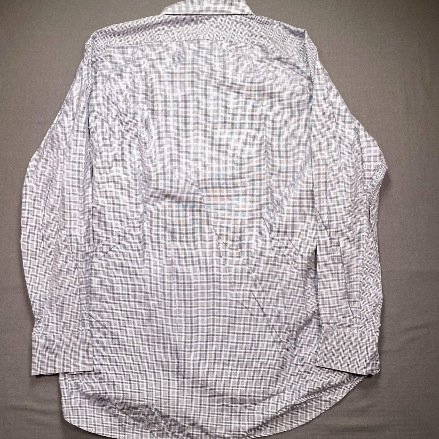 Suitsupply Suitsupply Shirt Mens XL Blue Check Long Sleeve Button-Up Egyptian Cotton Size US XL / EU 56 / 4 - 4 Thumbnail