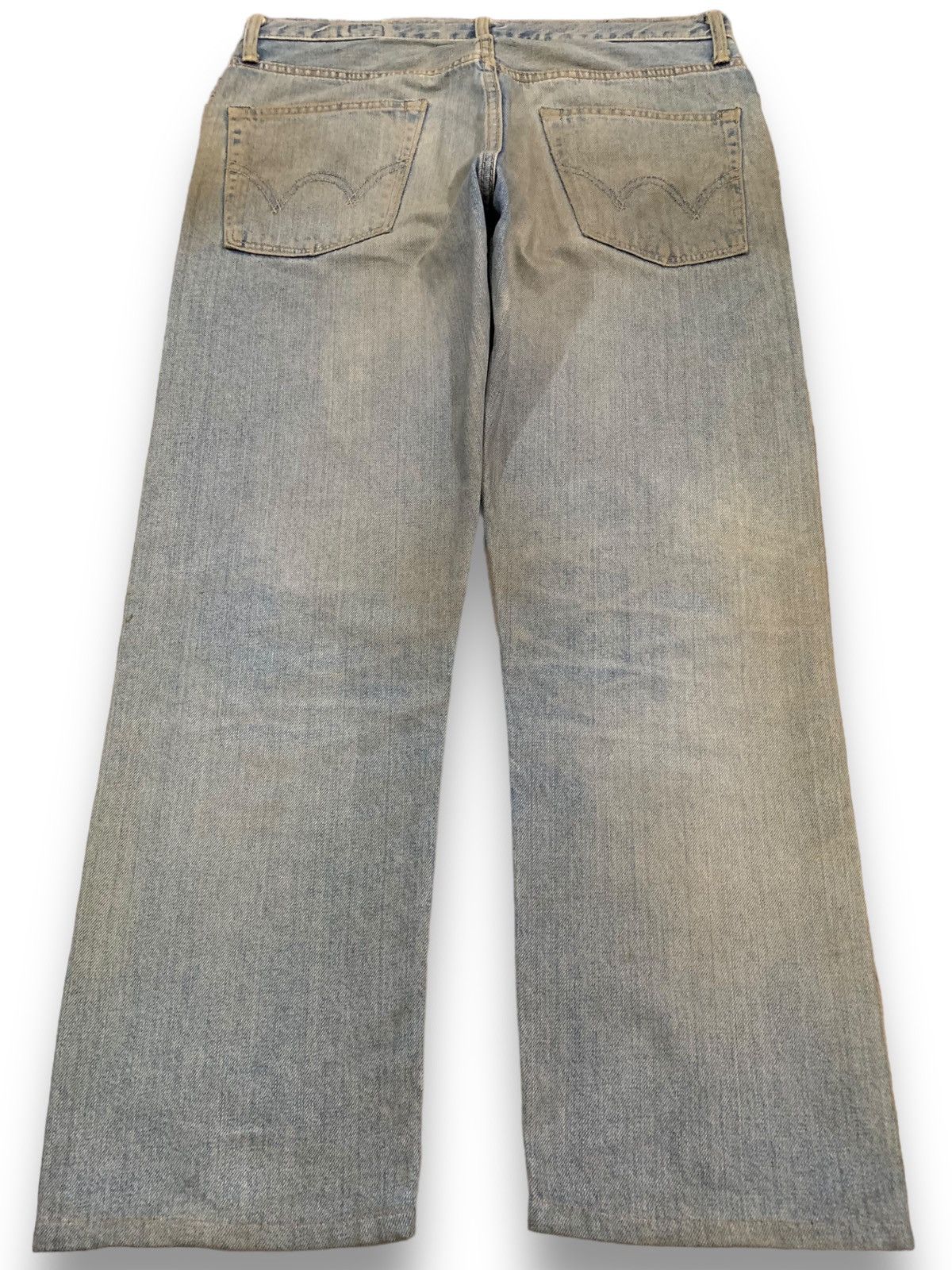 Edwin Vintage Y2K Edwin Dirt Mud Washed Loose Fit Distressed Jeans Size US 33 - 2 Thumbnail