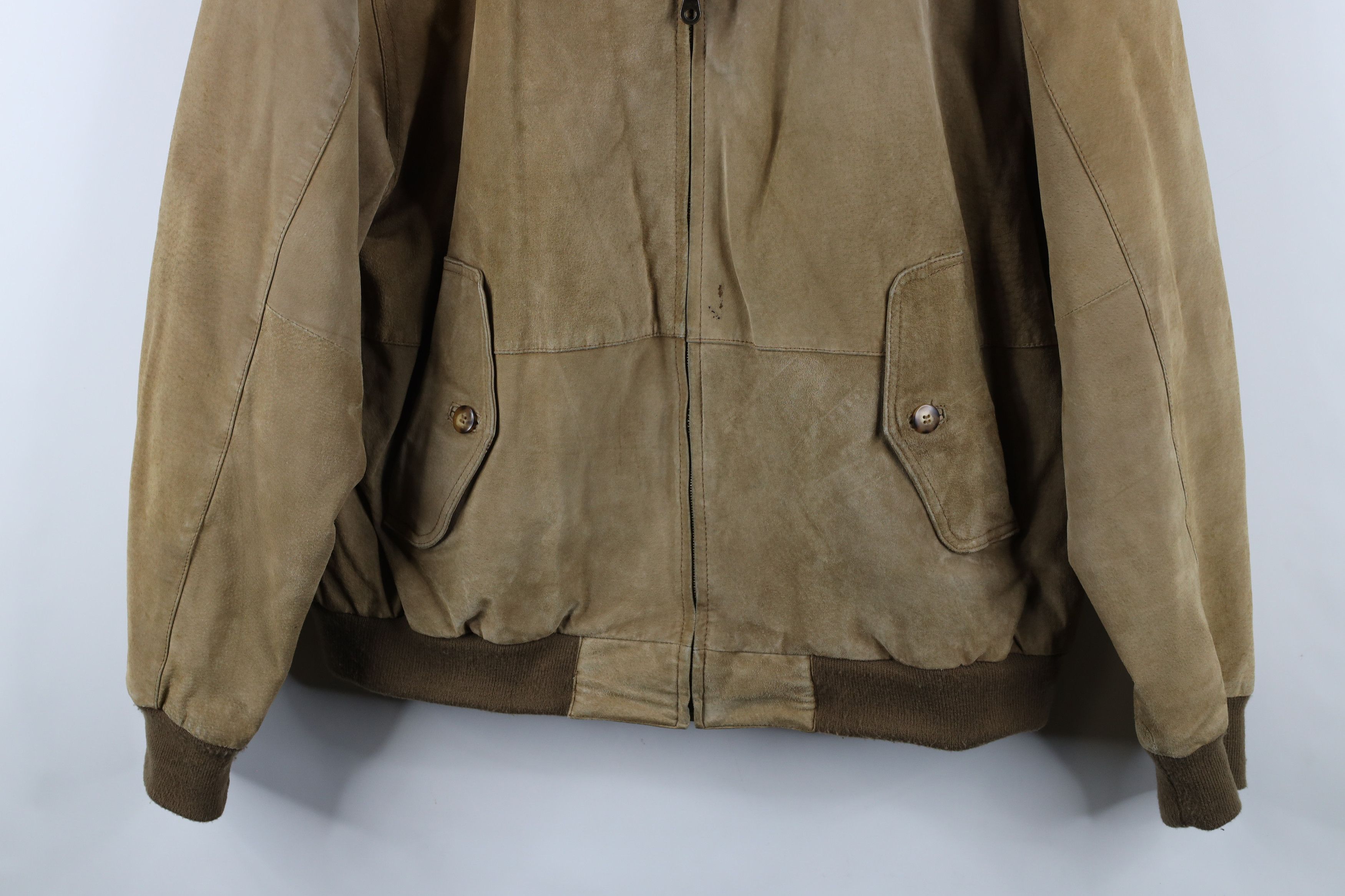 Vintage Vintage 90s Streetwear Leather Cafe Racer Bomber Jacket Size US L / EU 52-54 / 3 - 3 Thumbnail