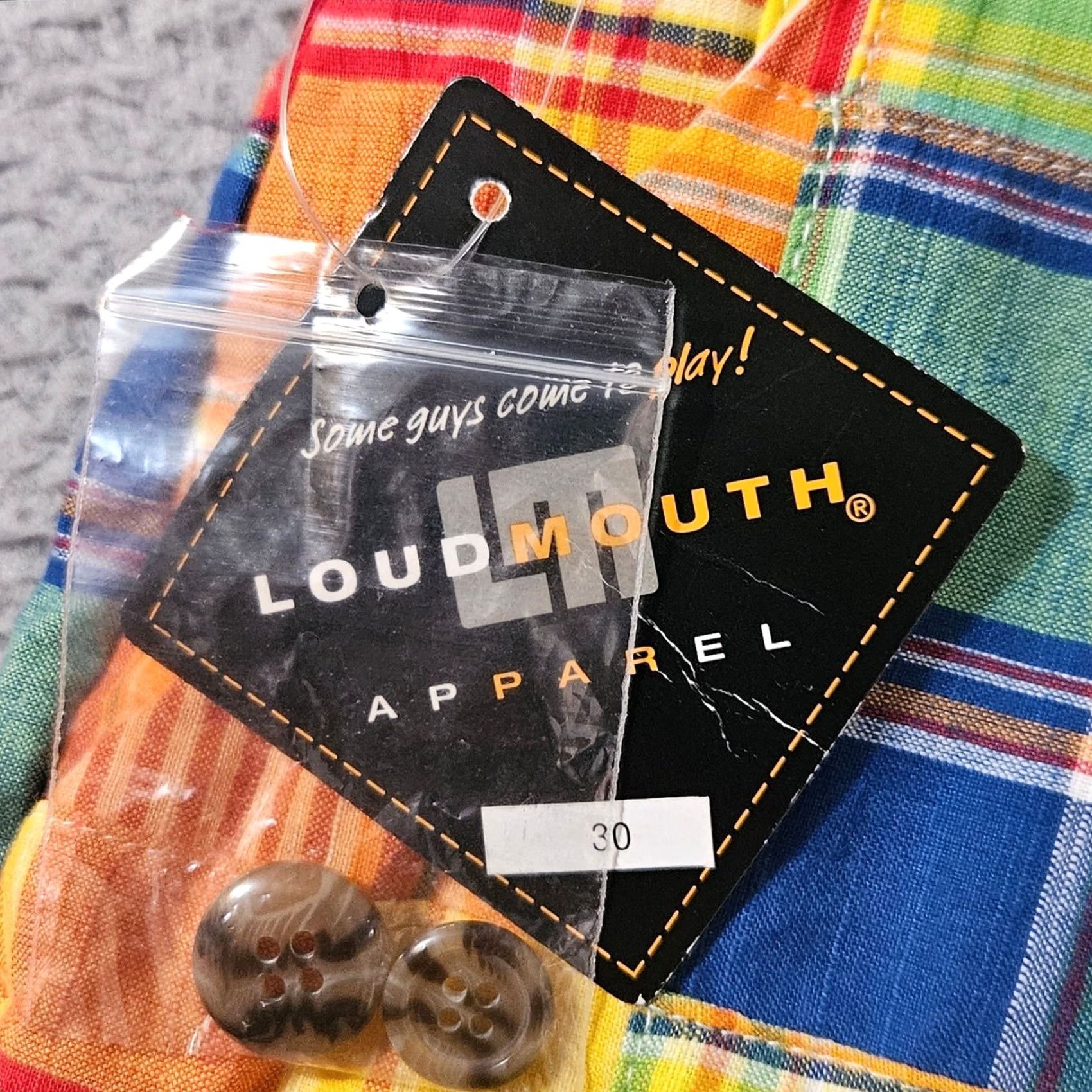 Vintage Loudmouth Golf Shirt Button Plaid Patchwork Size 30 x 10 Mens Size US 30 / EU 46 - 5 Thumbnail