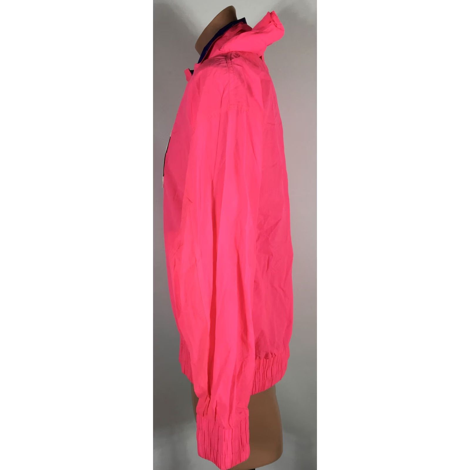 Vintage VINTAGE Windbreaker Style Auto Design NEON PINK 80s Jacket Men XL Nylon Size US XL / EU 56 / 4 - 4 Thumbnail