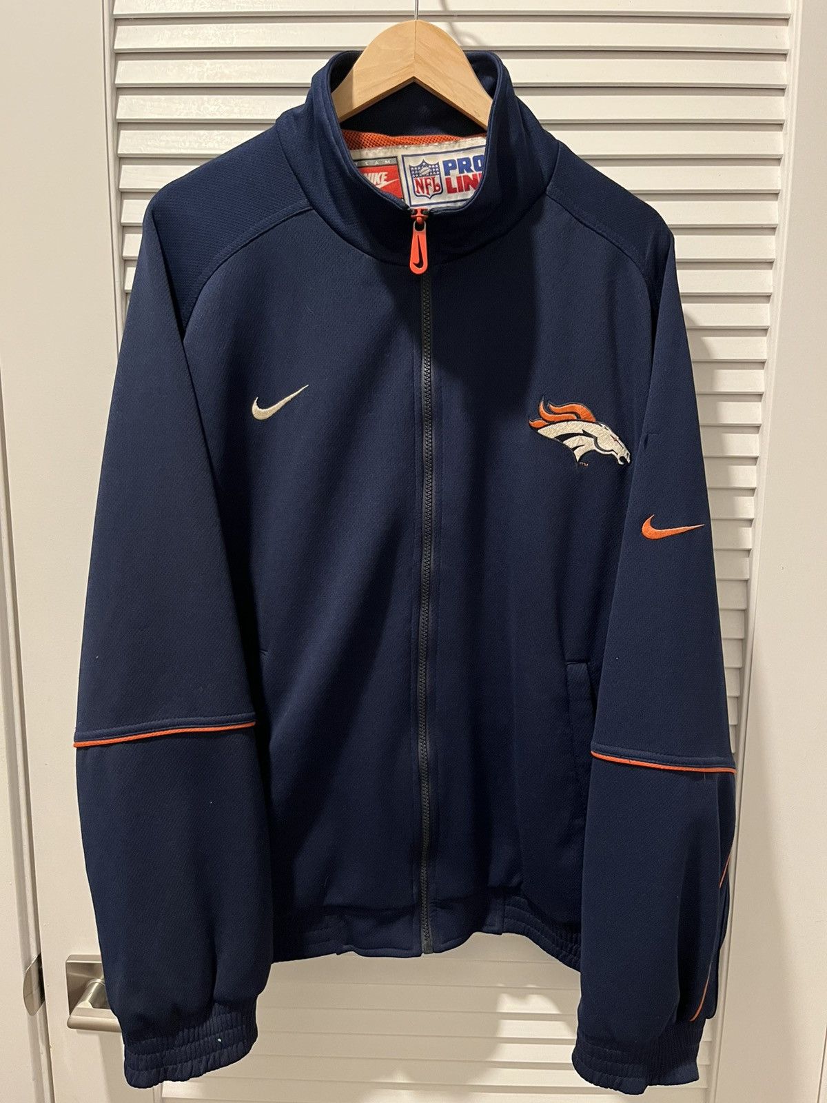 Nike Vintage 90s Nike Denver Broncos Jacket Navy Orange Size US XL / EU 56 / 4 - 3 Thumbnail