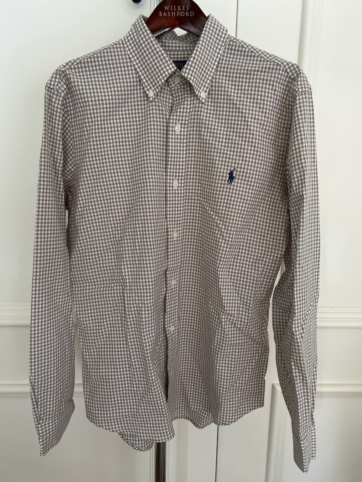 Polo Ralph Lauren Brown-White Checkerboard Button Down Size US M / EU 48-50 / 2 - 1 Thumbnail