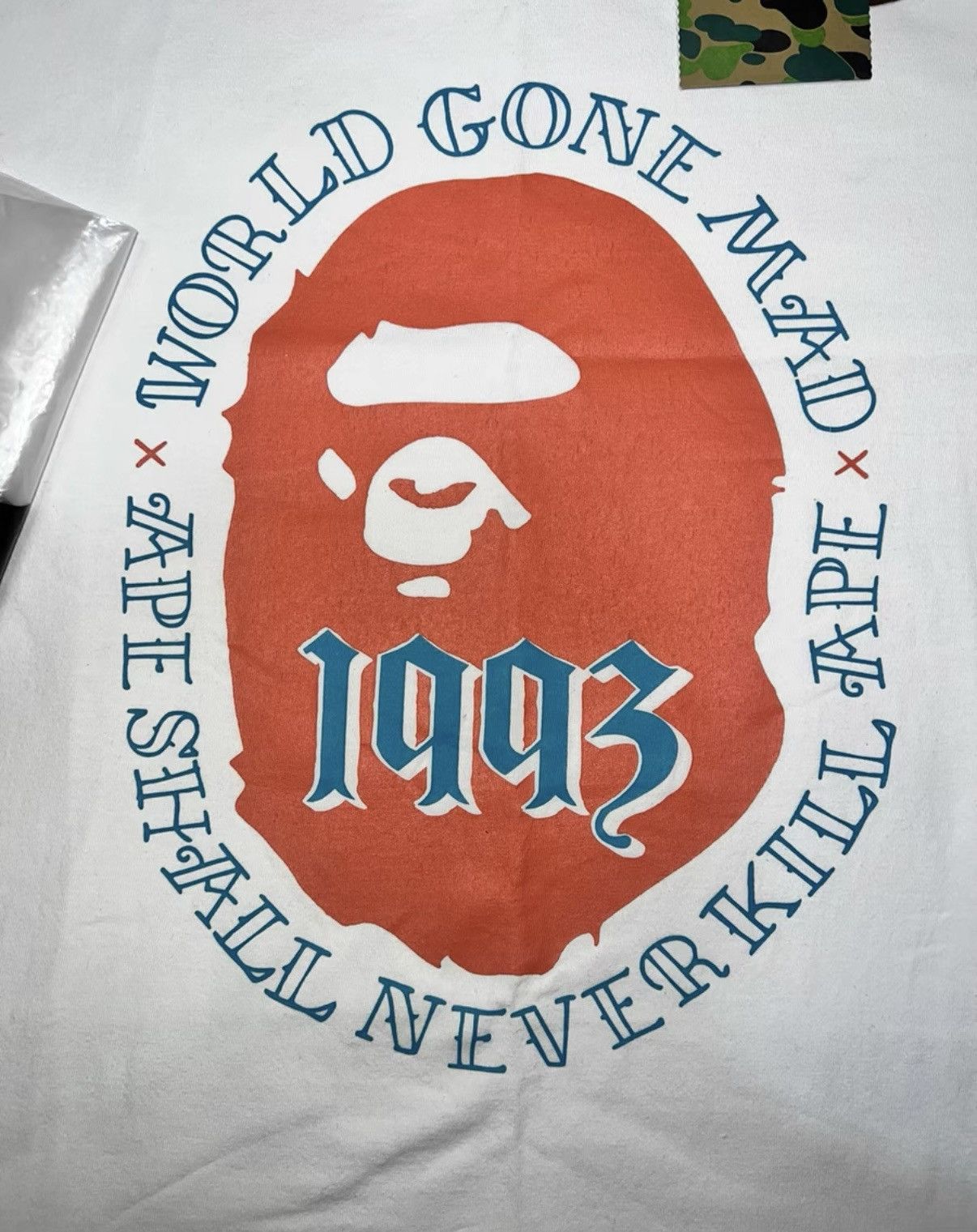 Bape BAPE OG Nigo Era White Tee Size US XL / EU 56 / 4 - 2 Thumbnail