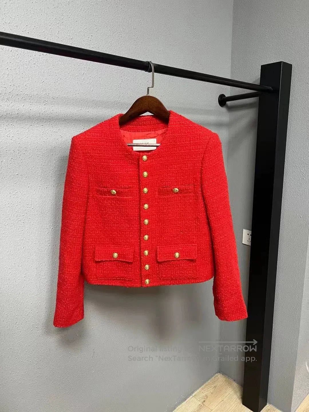 Celine celine red blazer with gold buttons. Size M / US 6-8 / IT 42-44 - 1 Thumbnail