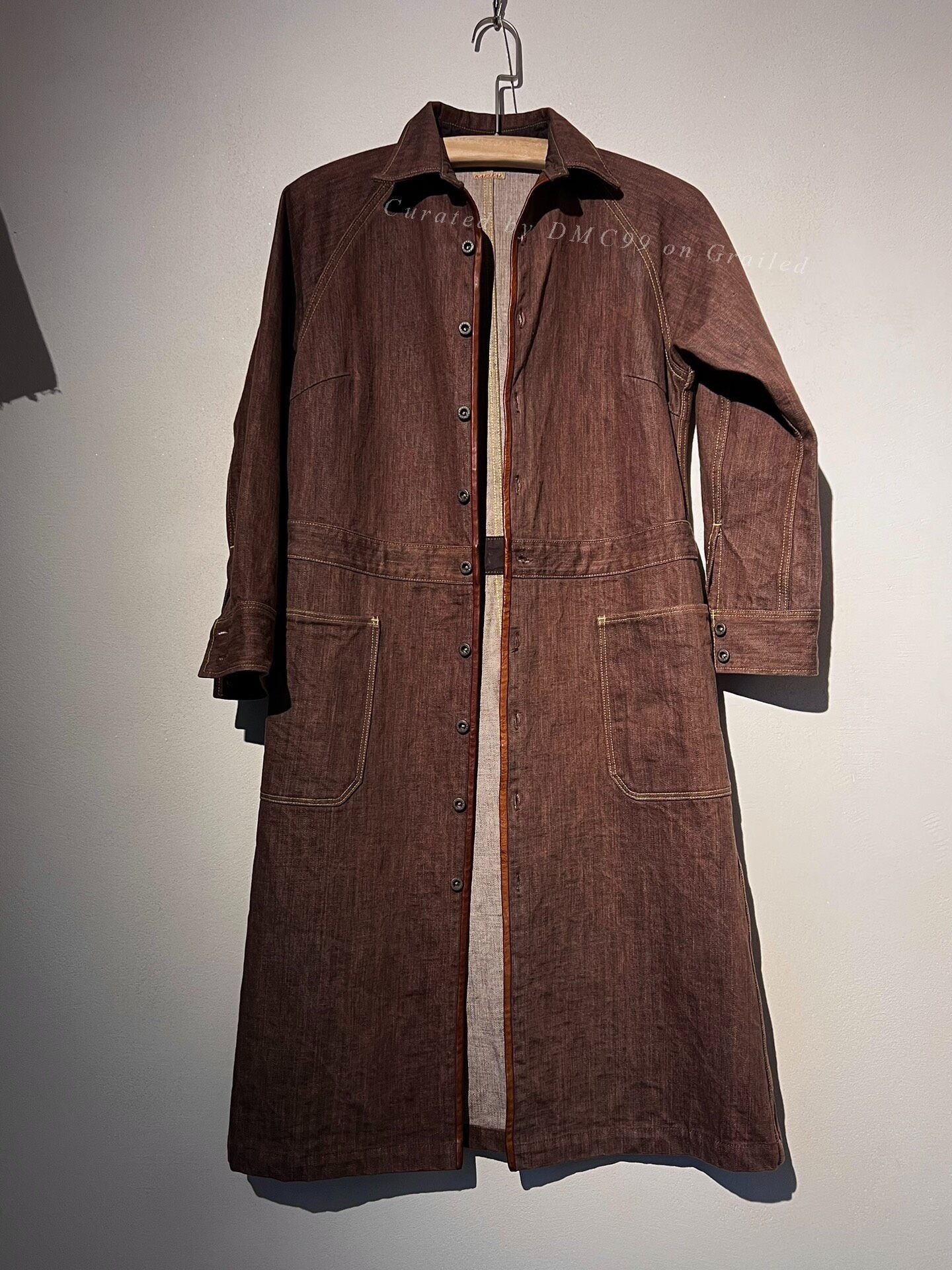 Kapital KAPITAL Vintage Persimmon Dyed Denim Trench Size S / US 4 / IT 40 - 1 Thumbnail