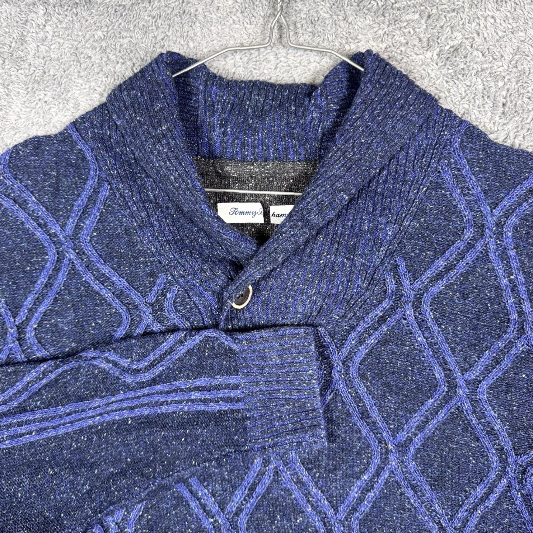 Tommy Bahama Tommy Bahama Sweater Mens S Diamond Drive Shawl Knit Pullover Wool Geometric Size US S / EU 44-46 / 1 - 5 Thumbnail