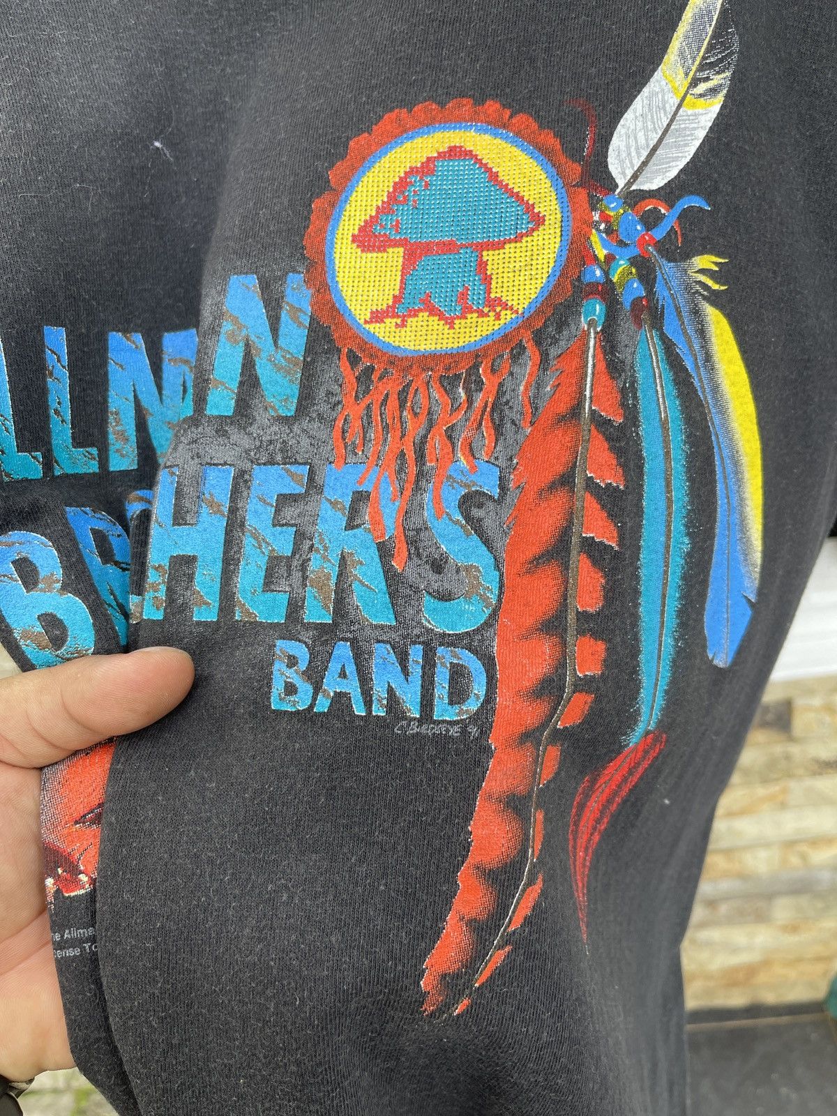 Band Tees Sun Faded🔥Vtg 1992 The Allman Brothers Band T-Shirt Size US M / EU 48-50 / 2 - 8 Thumbnail