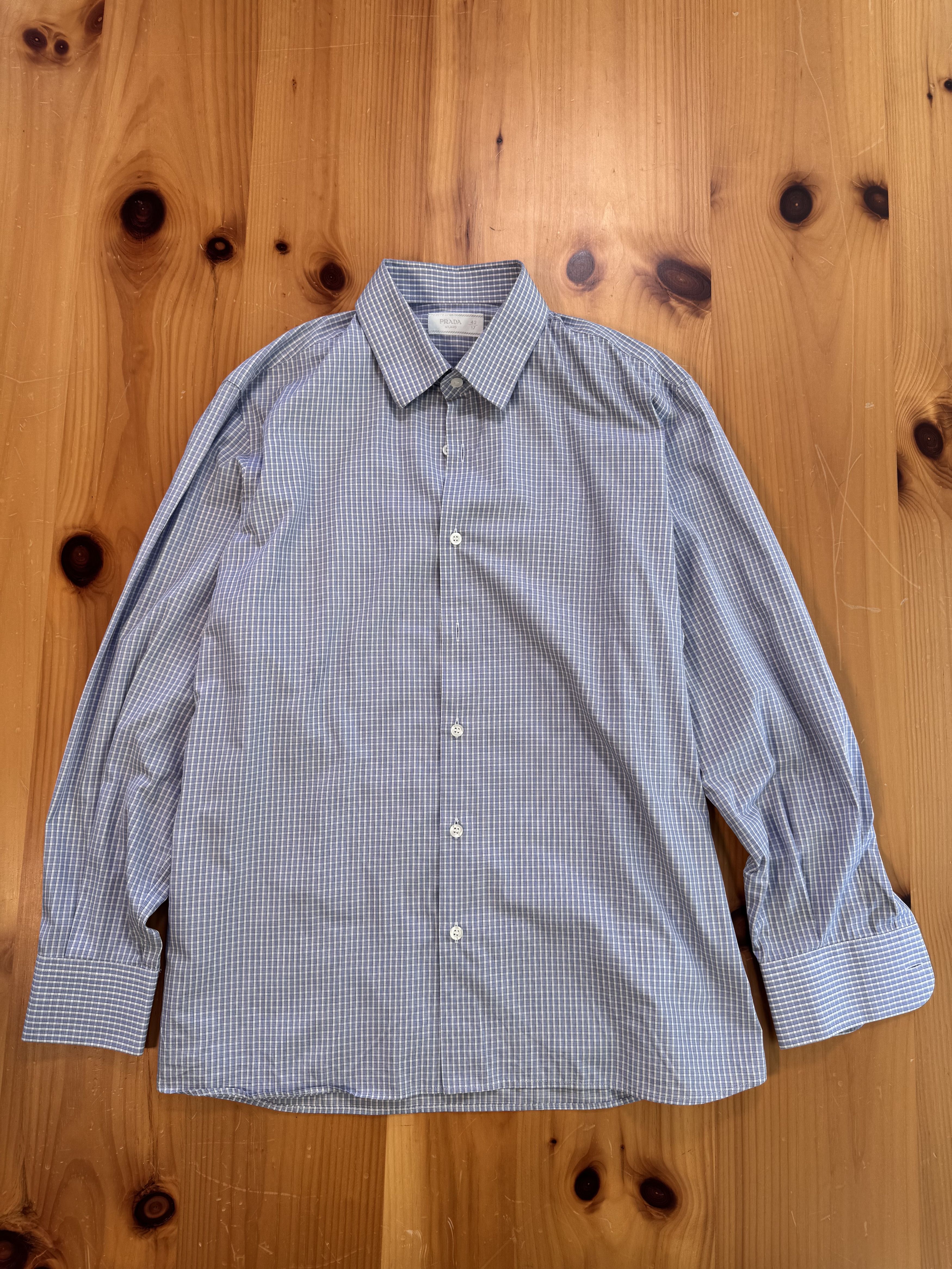 Prada Prada Vintage Dress Shirt Plaid Size US S / EU 44-46 / 1 - 1 Thumbnail