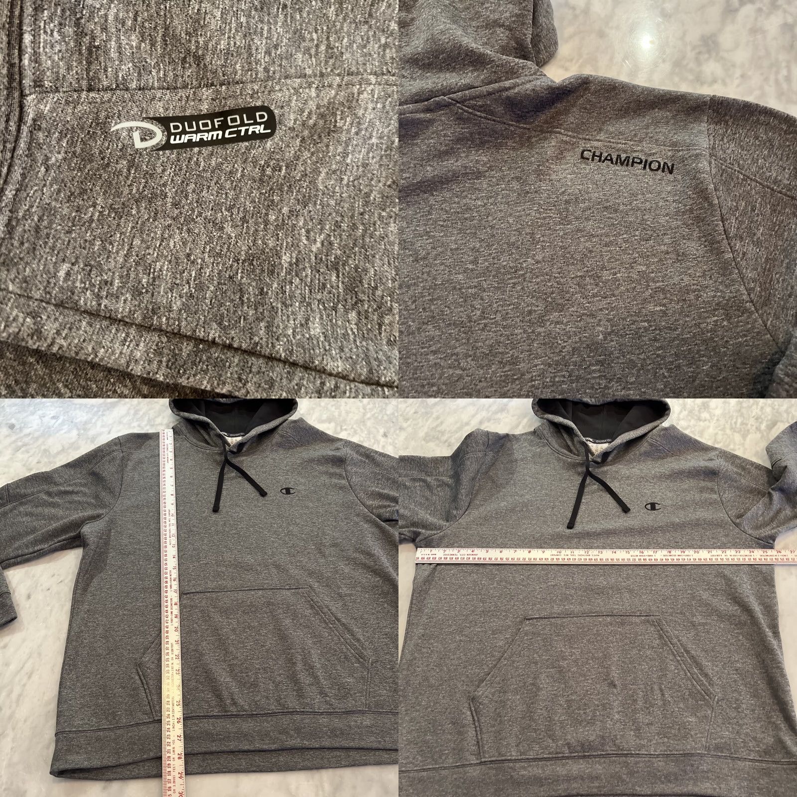 Champion Champion Shirt Mens XL Gray Sweatshirt Power train Men Hooded Pullover Grey Front Pocket Size US XL / EU 56 / 4 - 8 Thumbnail