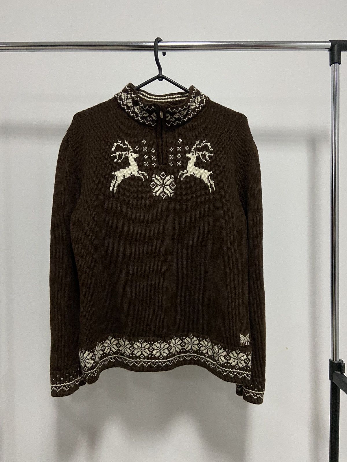Dale Of Norway Dale Of Norway 1/3 zip Sweater Knitted Vintage brown Size US XL / EU 56 / 4 - 1 Thumbnail