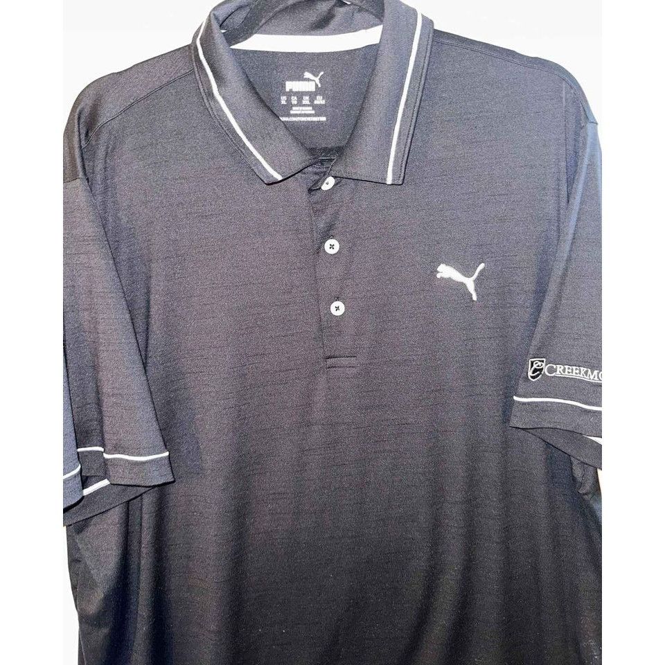 Puma Puma Mens Black Polo Shirt With White Accents Logo Size XL Size US XL / EU 56 / 4 - 2 Thumbnail