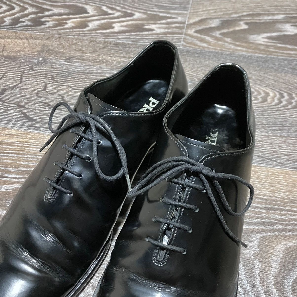 Prada Vintage PRADA Men’s Patent Leather Oxford Black Dress Shoes Size US 7.5 / EU 40-41 - 9 Thumbnail