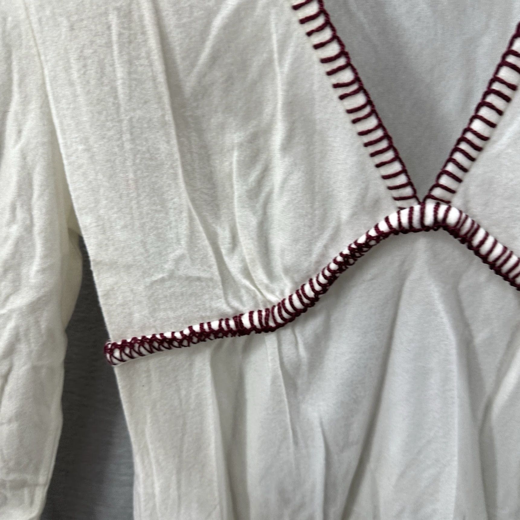 Vintage VINTAGE Vassarette Nightgown Womens Adult Medium Ivory Flannel Solid 80s 90s Cottagecore Empire Waist Size ONE SIZE - 5 Thumbnail