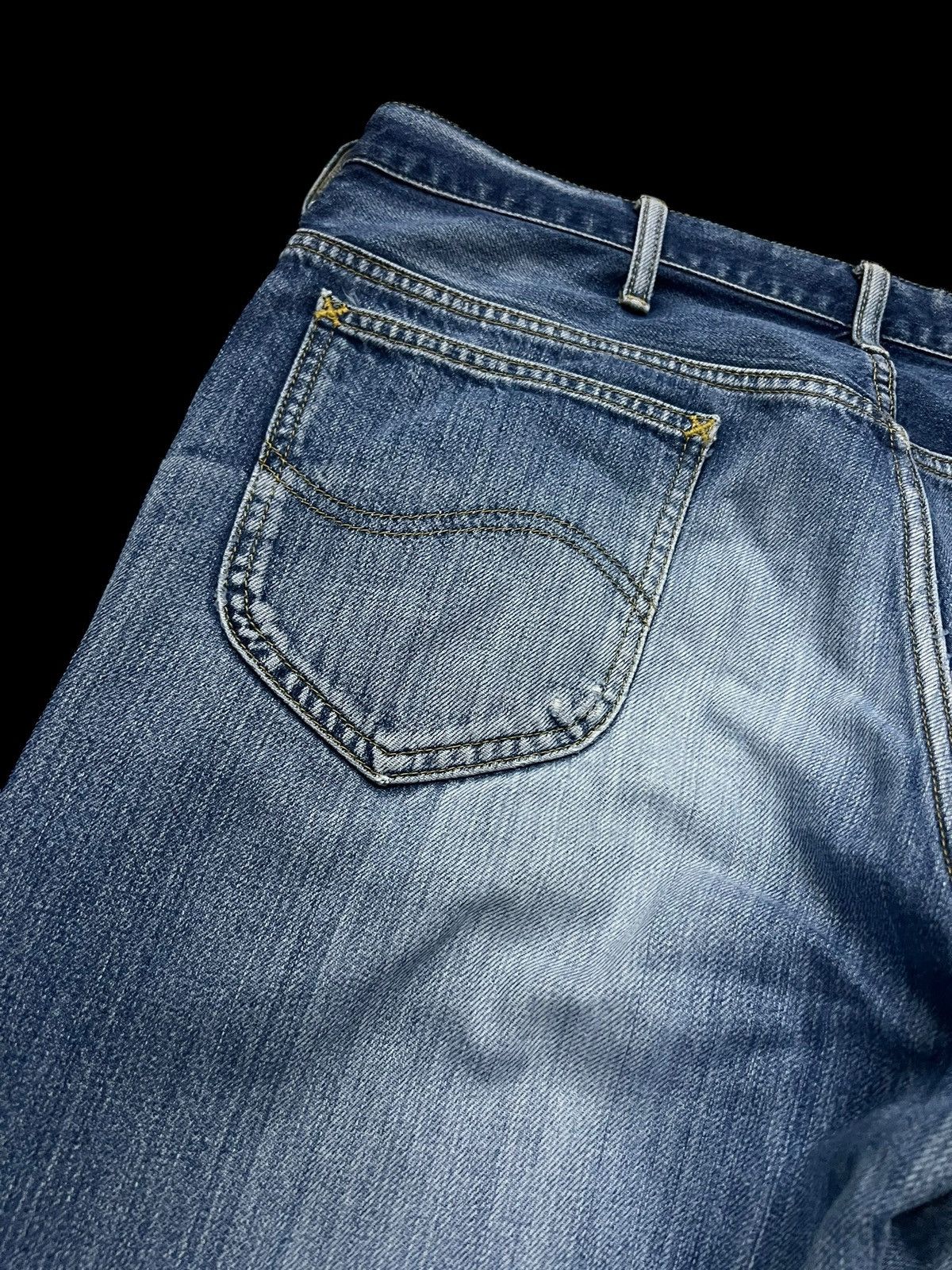Lee 🌈80s Lee Riders Baggy Distress Zipper Jean Size US 35 - 9 Thumbnail