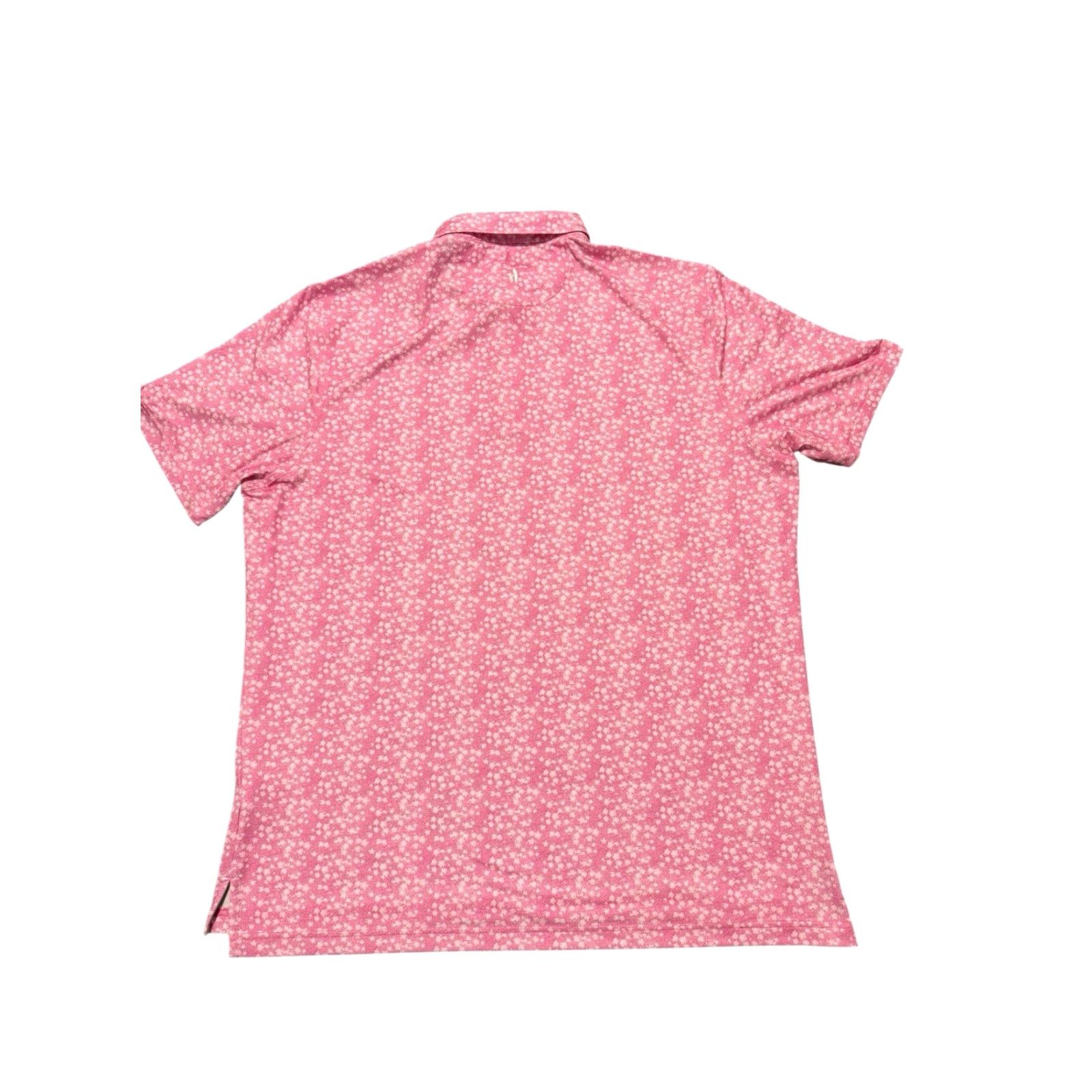 johnnie-O Johnnie O Polo Shirt Mens XL Pink Floral Print Short Sleeve Golf Stretch Size US XL / EU 56 / 4 - 7 Thumbnail
