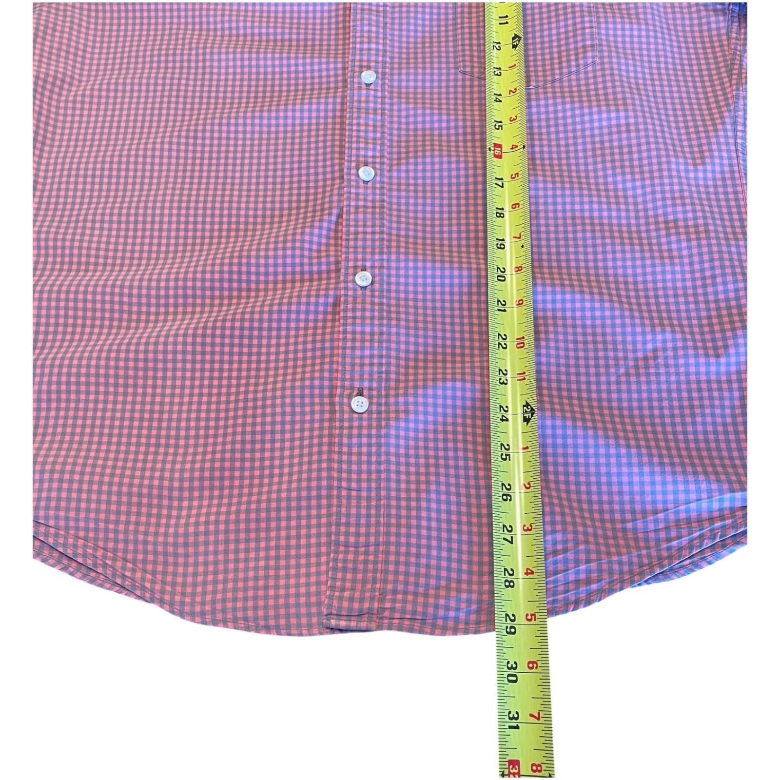 J.Crew J.Crew Mens XL Slim Fit Buttondown Shirt Gingham Orange Gray Size US L / EU 52-54 / 3 - 7 Thumbnail
