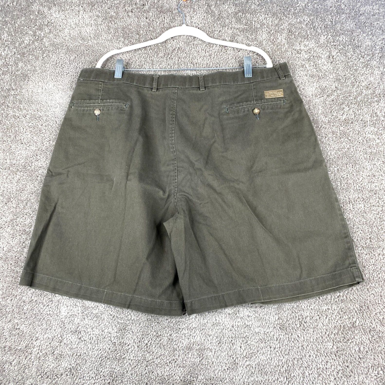 Haggar Haggar Clothing Co. Chino Shorts Men's Size 40 Green Pleated Front Pure Cotton Size US 40 / EU 56 - 3 Thumbnail