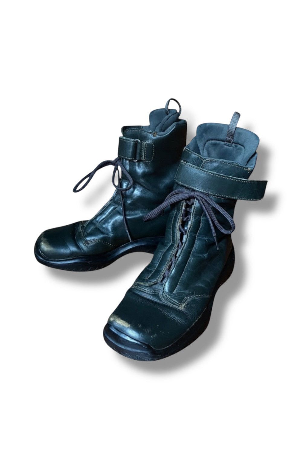 Prada Prada F/W 1999 square toe lace boots Size US 9.5 / EU 42-43 - 2 Thumbnail