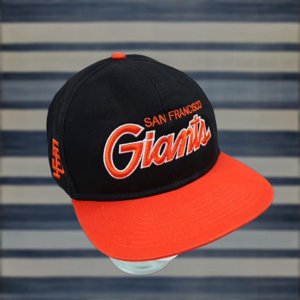 Sports Specialties VINTAGE Sports Specialties San Francisco Giants Script Spellout Snapback Hat Size ONE SIZE - 1 Thumbnail