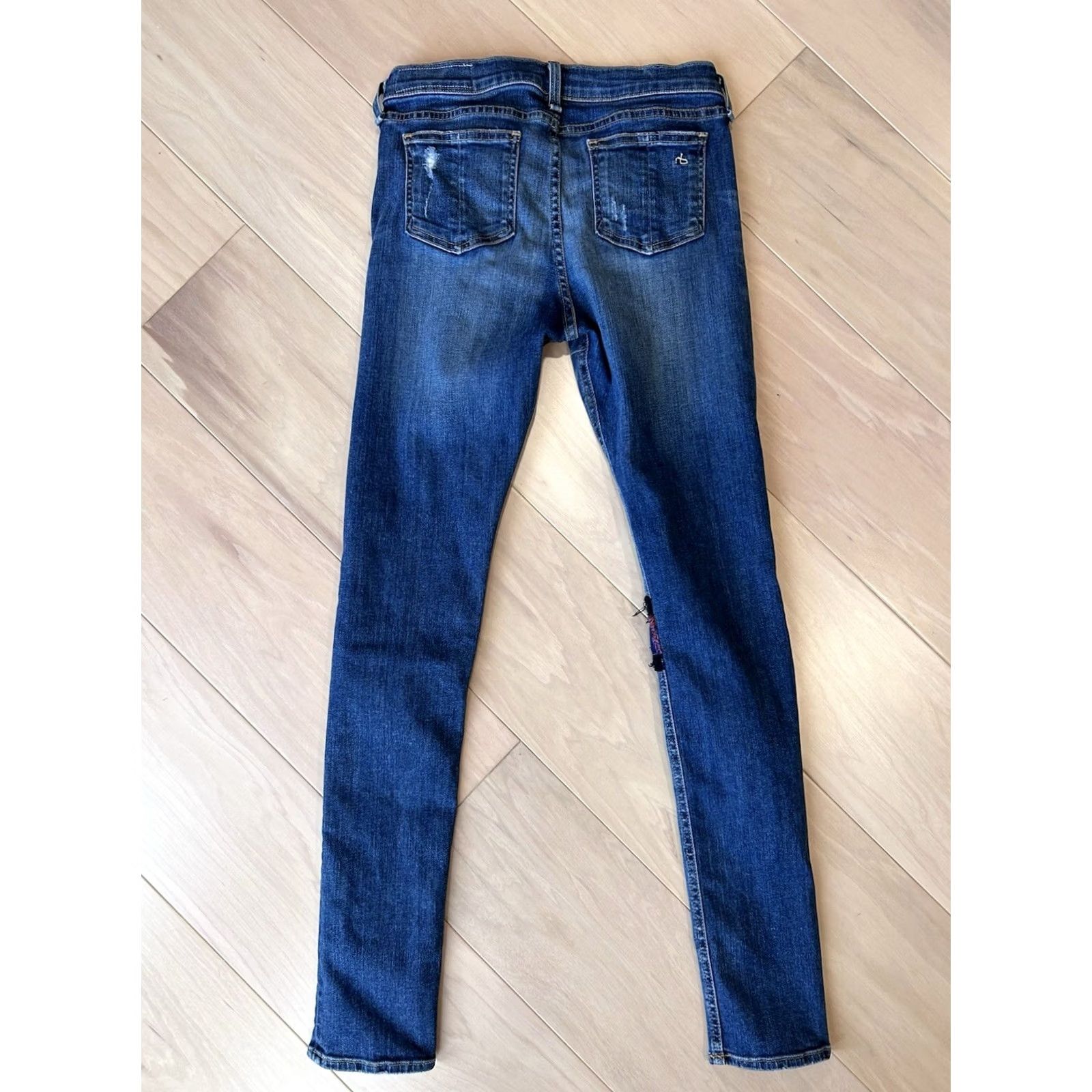 Rag & Bone VINTAGE Rag & Bone Skinny Patchwork Denim Blue Jeans USA Made Women’s 27x30 Size 27" / US 4 / IT 40 - 3 Thumbnail