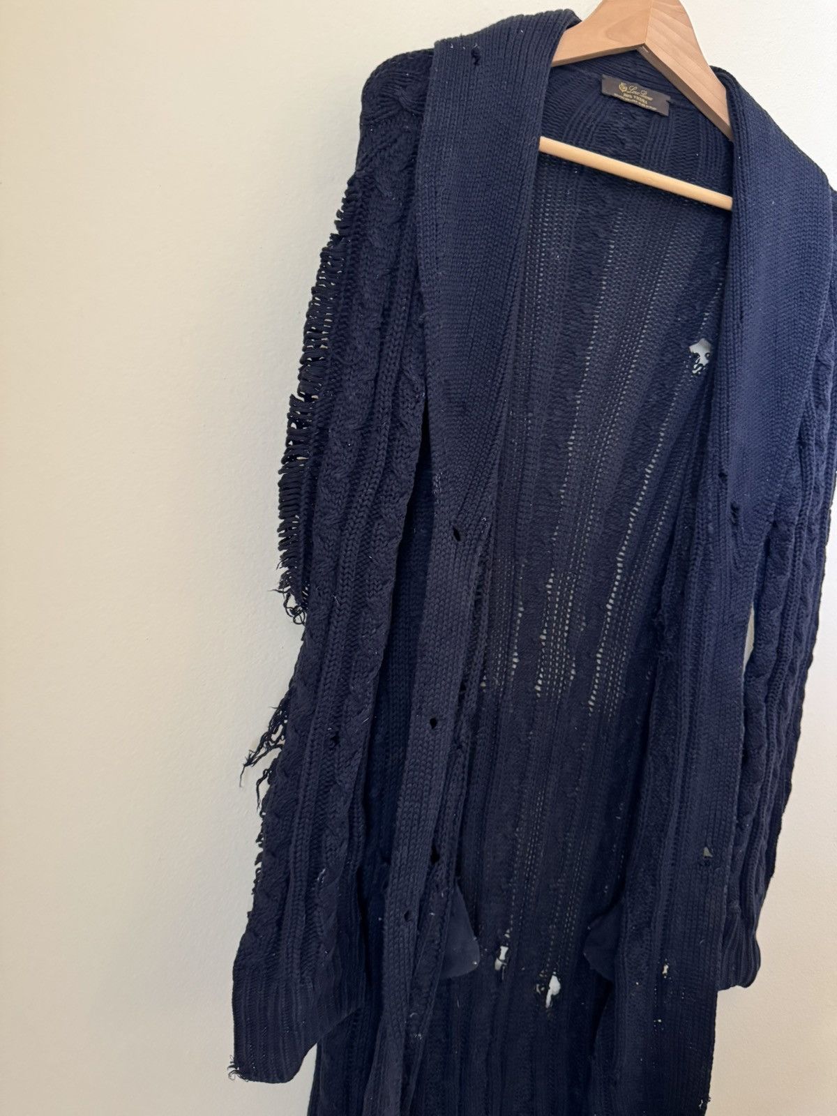Loro Piana Loro Piana 100% Vicuna Cardigan Sweater Knit Navy Blue 40 Size US XXS / EU 40 - 7 Thumbnail