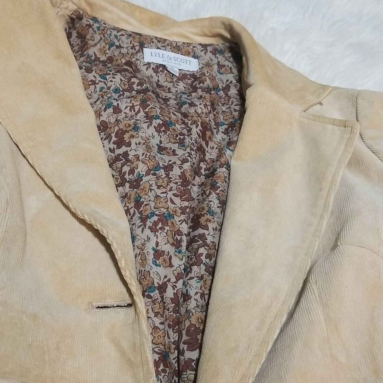 Lyle & Scott Lyle & Scott Scotland Tan Corduroy Blazer Jacket Size M / US 6-8 / IT 42-44 - 7 Thumbnail