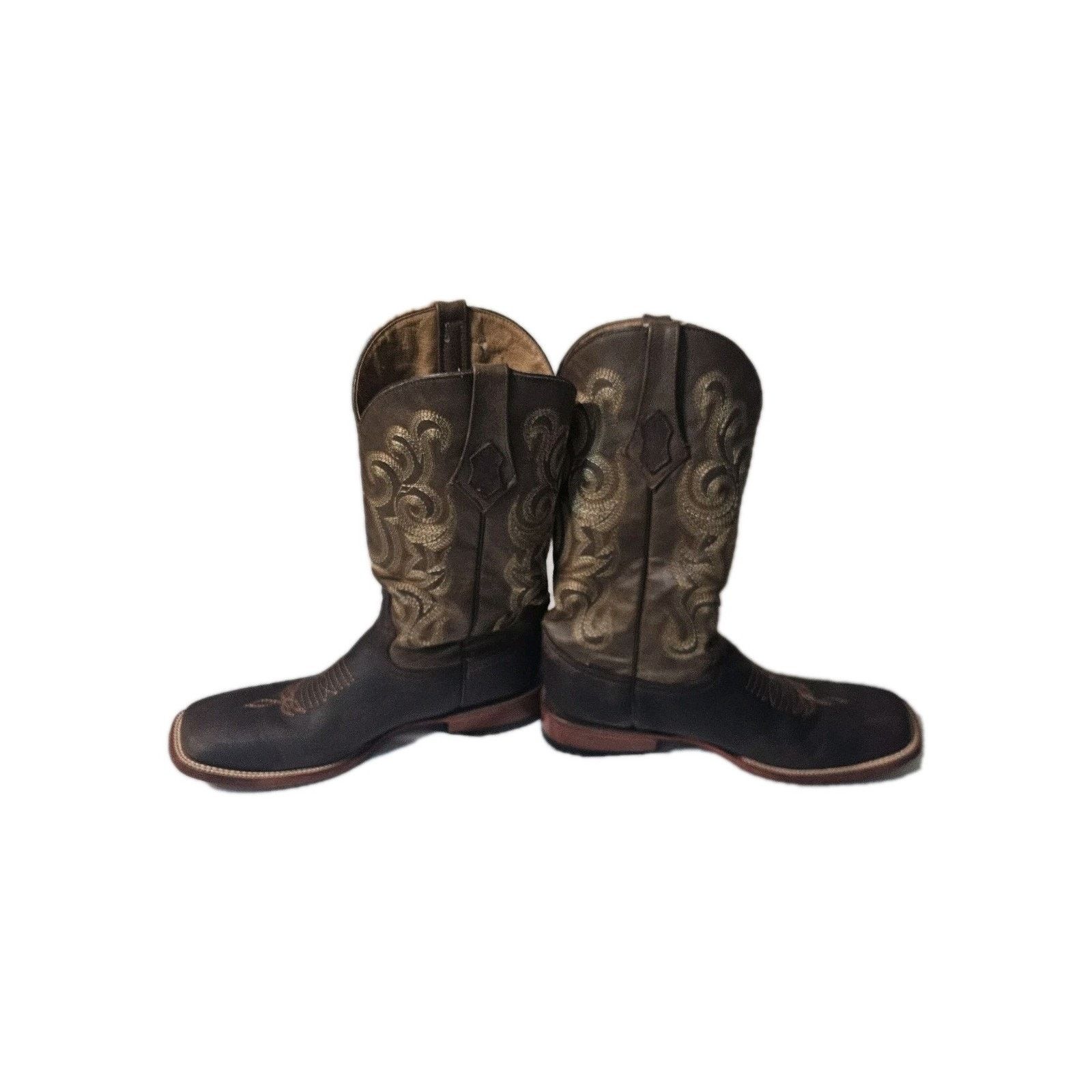 Franco Ferrari Ferrini Leather Western boots Square toe Caymam 11.5 Cowboy Size US 11 / EU 44 - 4 Thumbnail