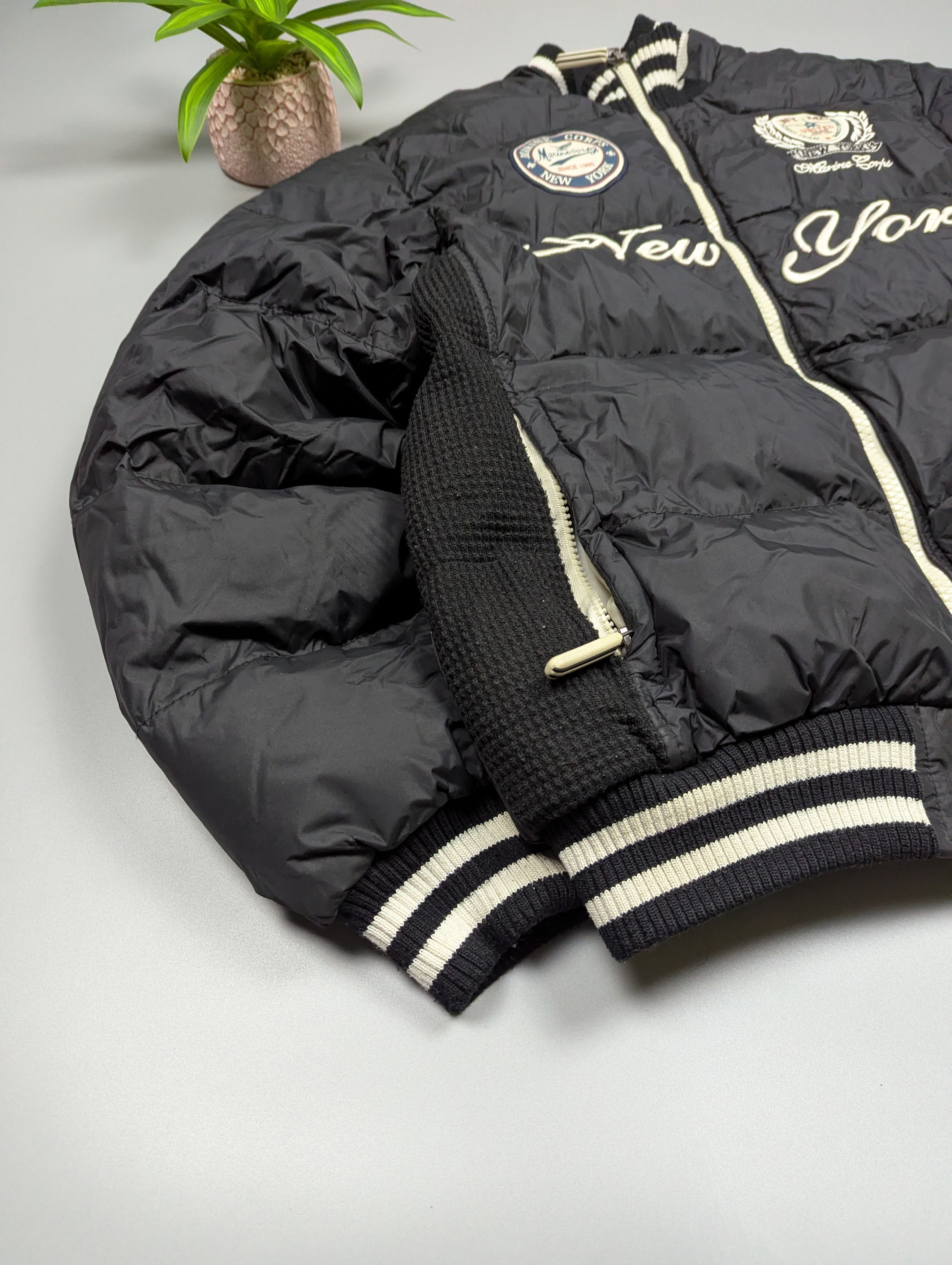 Vintage 90s Marine Corps Varsity Puffer Bomber Black Nylon Size US M / EU 48-50 / 2 - 5 Thumbnail