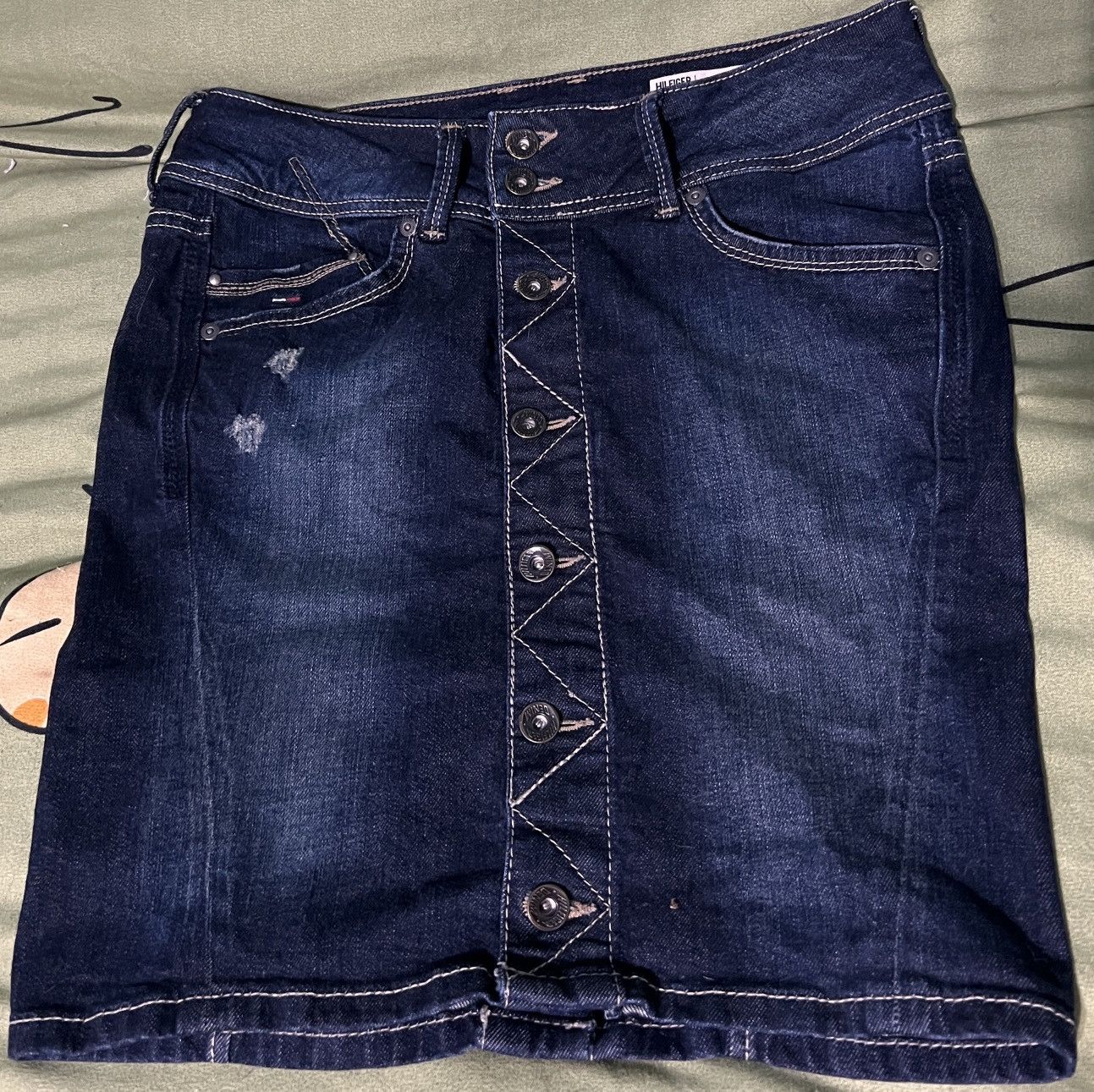 Tommy Hilfiger Tommy Hilfiger Denim Button-Up Mini Skirt – Classic Blue Size 24" / US 00 / IT 34 - 1 Thumbnail