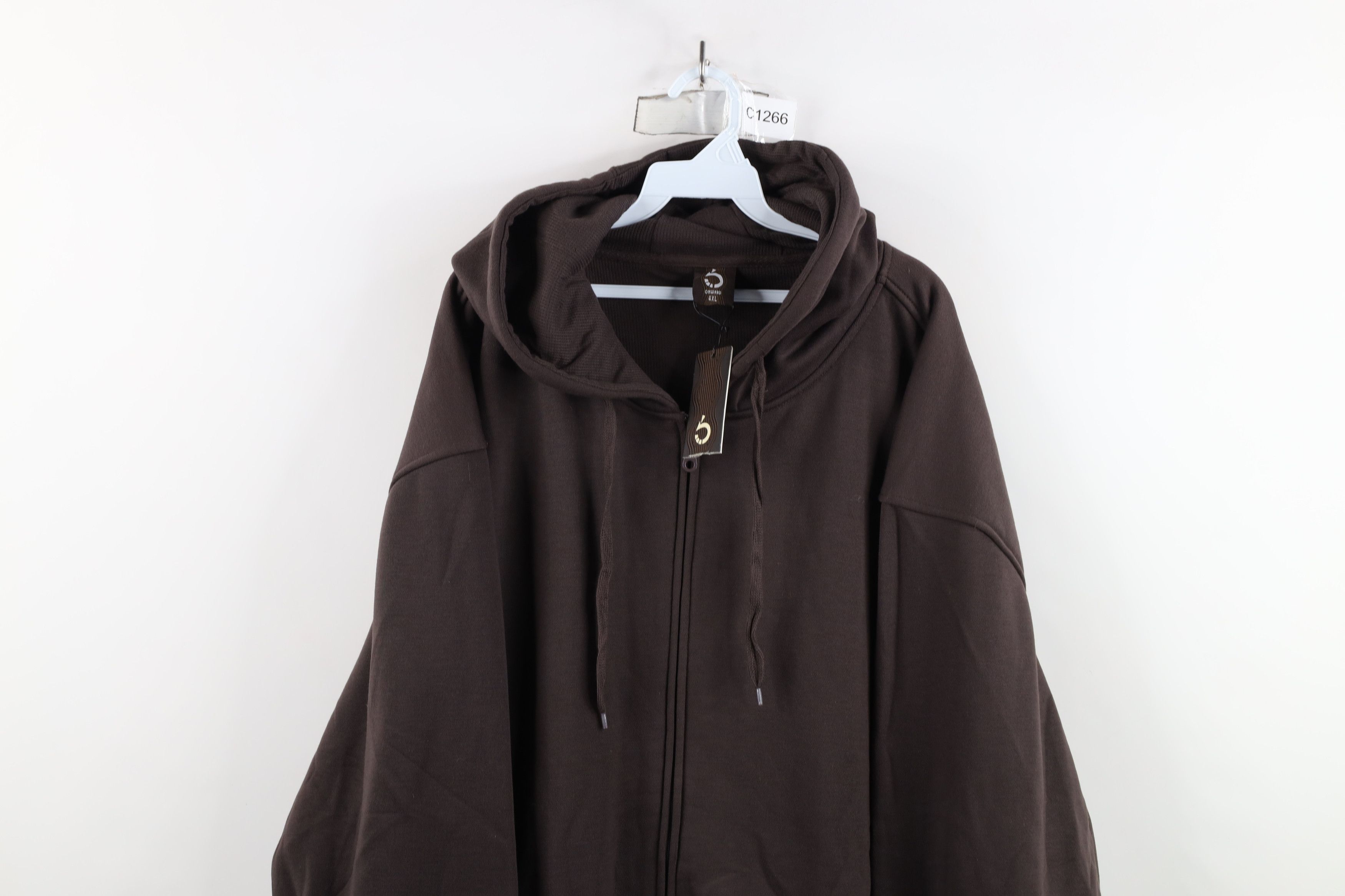 Vintage Deadstock Vintage 90s Y2K Streetwear Lined Hoodie Brown Size US XL / EU 56 / 4 - 2 Thumbnail
