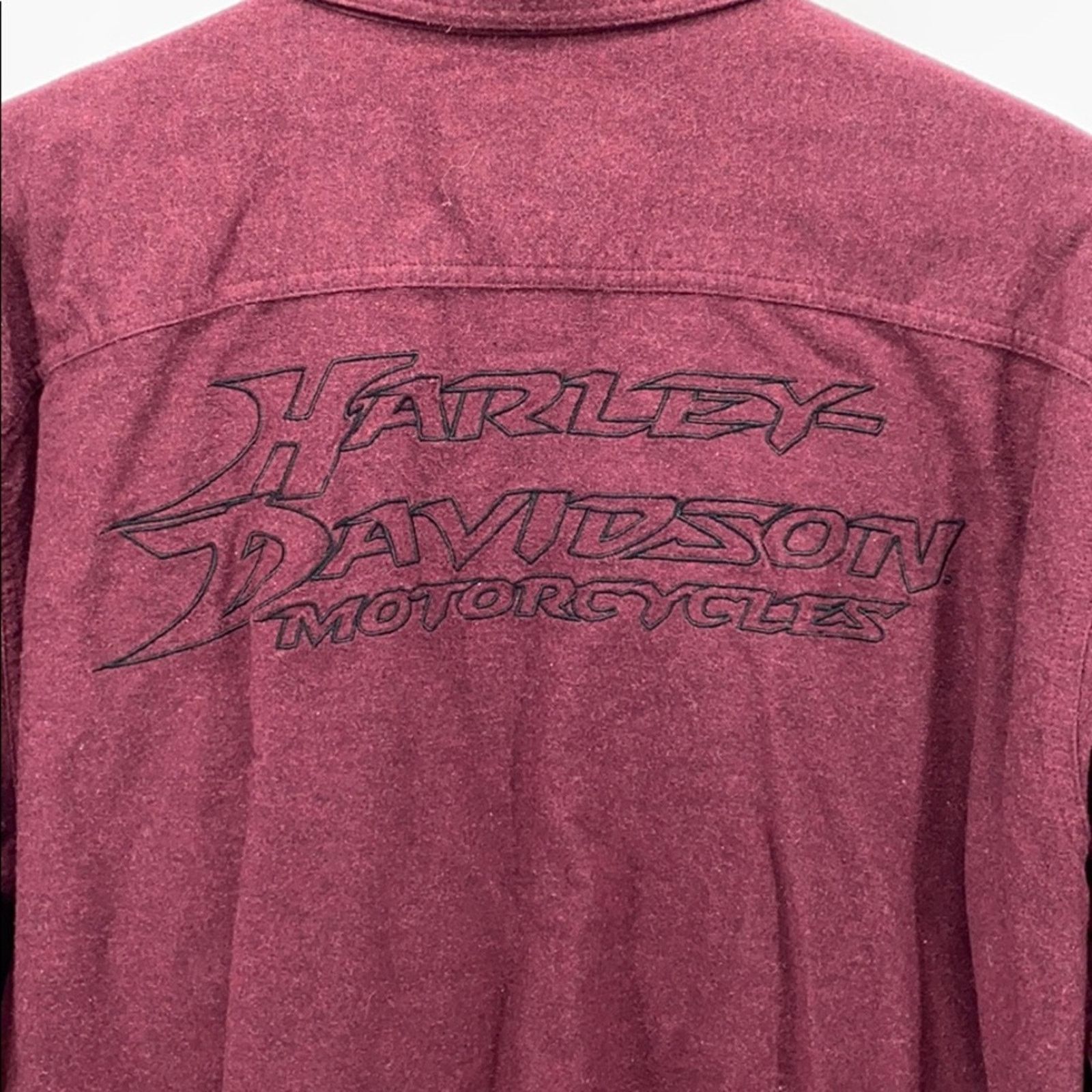Harley Davidson Harley Davidson 100% cotton button down maroon biker sz L Size US L / EU 52-54 / 3 - 2 Thumbnail