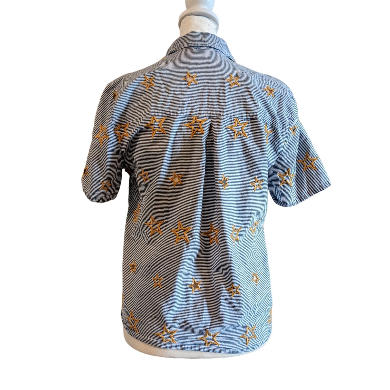 Madewell Madewell Star Embroidered Striped Shirt XS Size XS / US 0-2 / IT 36-38 - 4 Thumbnail