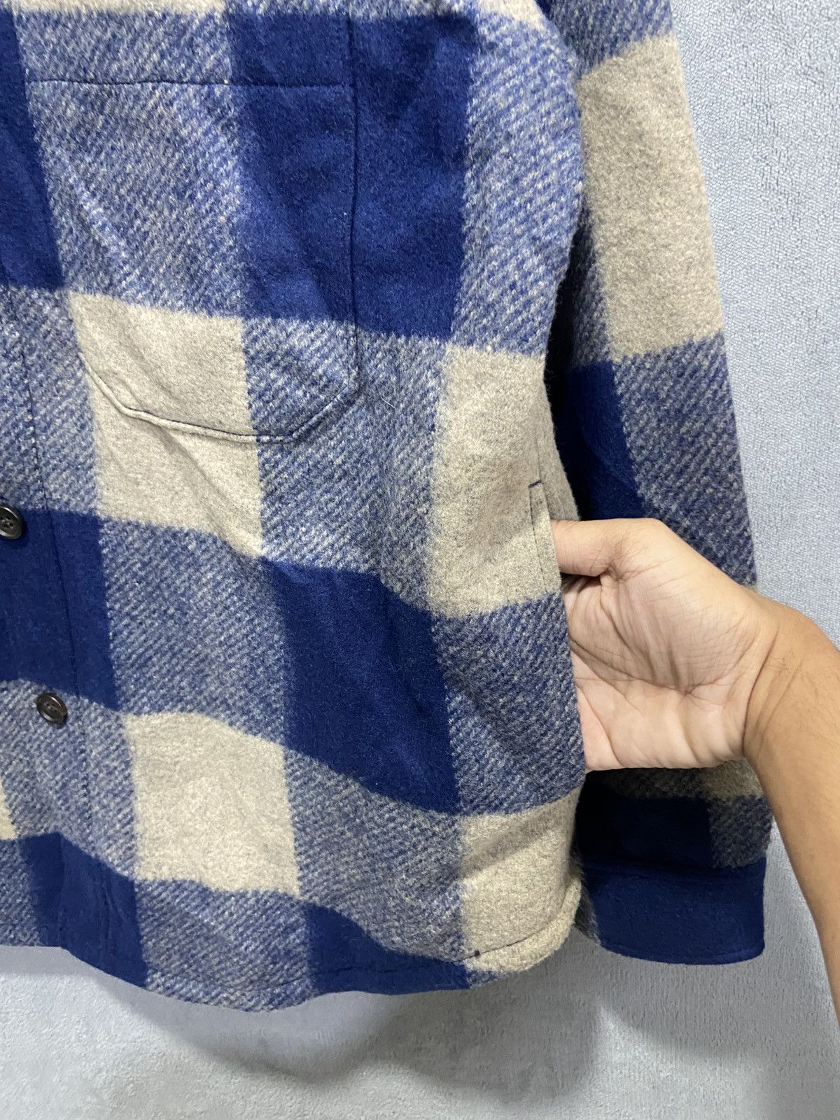 Uniqlo Uniqlo Wool Plaid Flannel Jacket Size US L / EU 52-54 / 3 - 6 Thumbnail