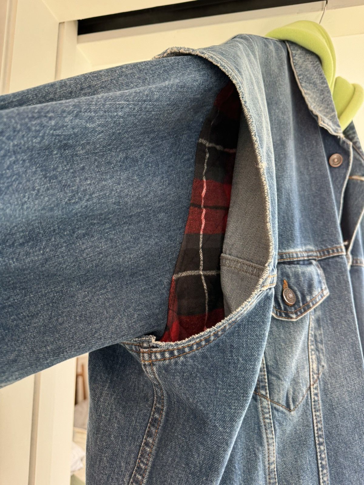 Balenciaga FW 18 Gilet Denim Layer 2 in 1 Plaid Quilted Hood Jacket Size US M / EU 48-50 / 2 - 8 Thumbnail