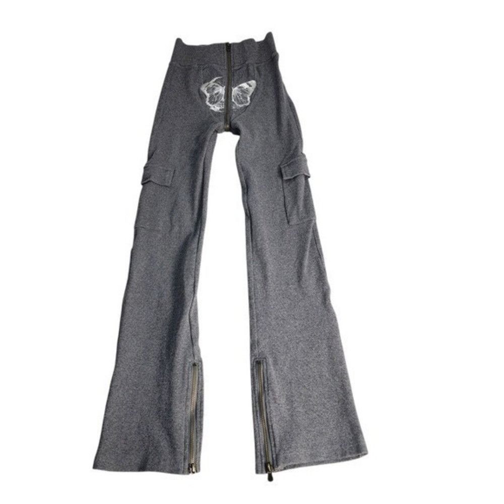 Other Tordrobes Signature Uzip Pants Small Gray Edgy Butterfly Size 26" / US 2 / IT 38 - 2 Thumbnail