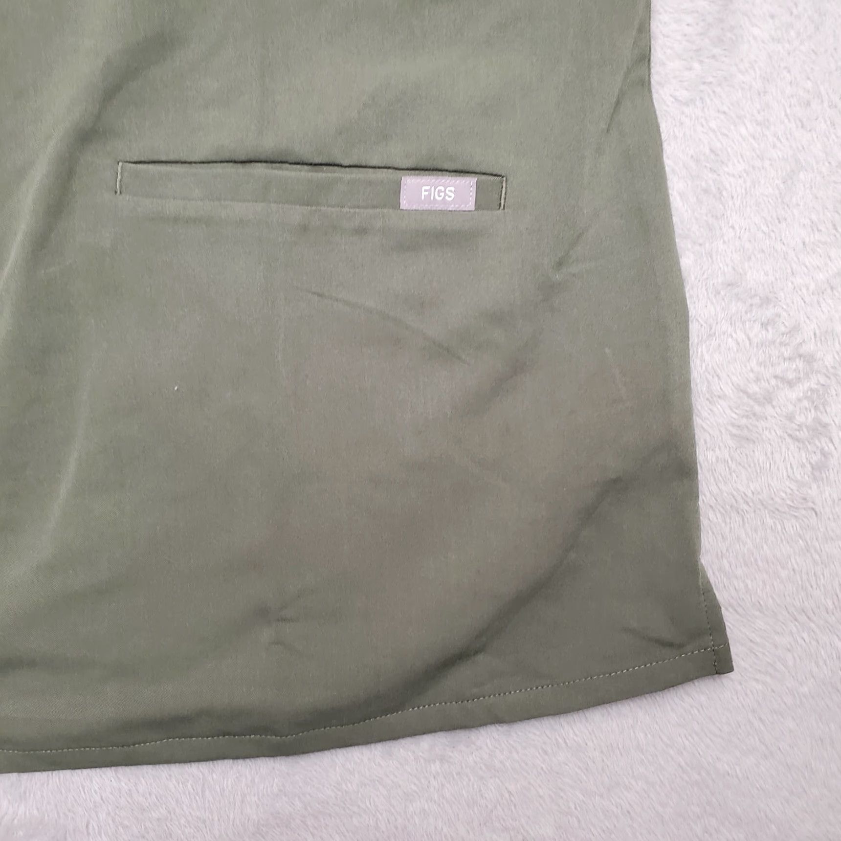 Vintage FIGS Scrub Top Women 2XL Green Technical Collection 3 Pocket 4 Way Stretch Adult Female Medical Shirt Size XXL / US 16-18 / IT 52-54 - 2 Thumbnail