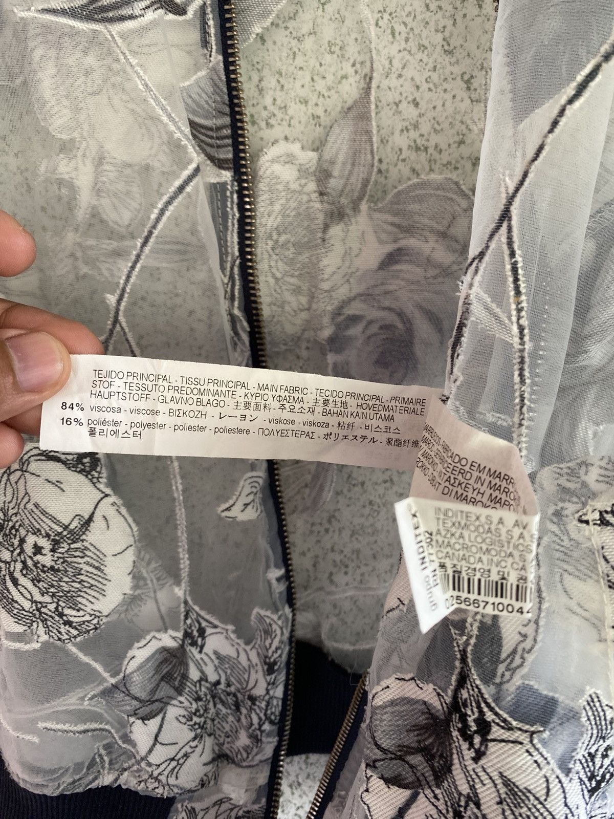 Zara Z1975 Zara Floral Mesh Bomber – Soft Grunge/Romantic Street Size S / US 4 / IT 40 - 9 Thumbnail