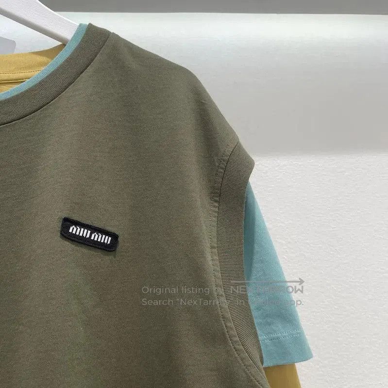 Miu Miu Miu Miu Colorful Cotton Long Sleeve T-shirt . Size US L / EU 52-54 / 3 - 5 Thumbnail