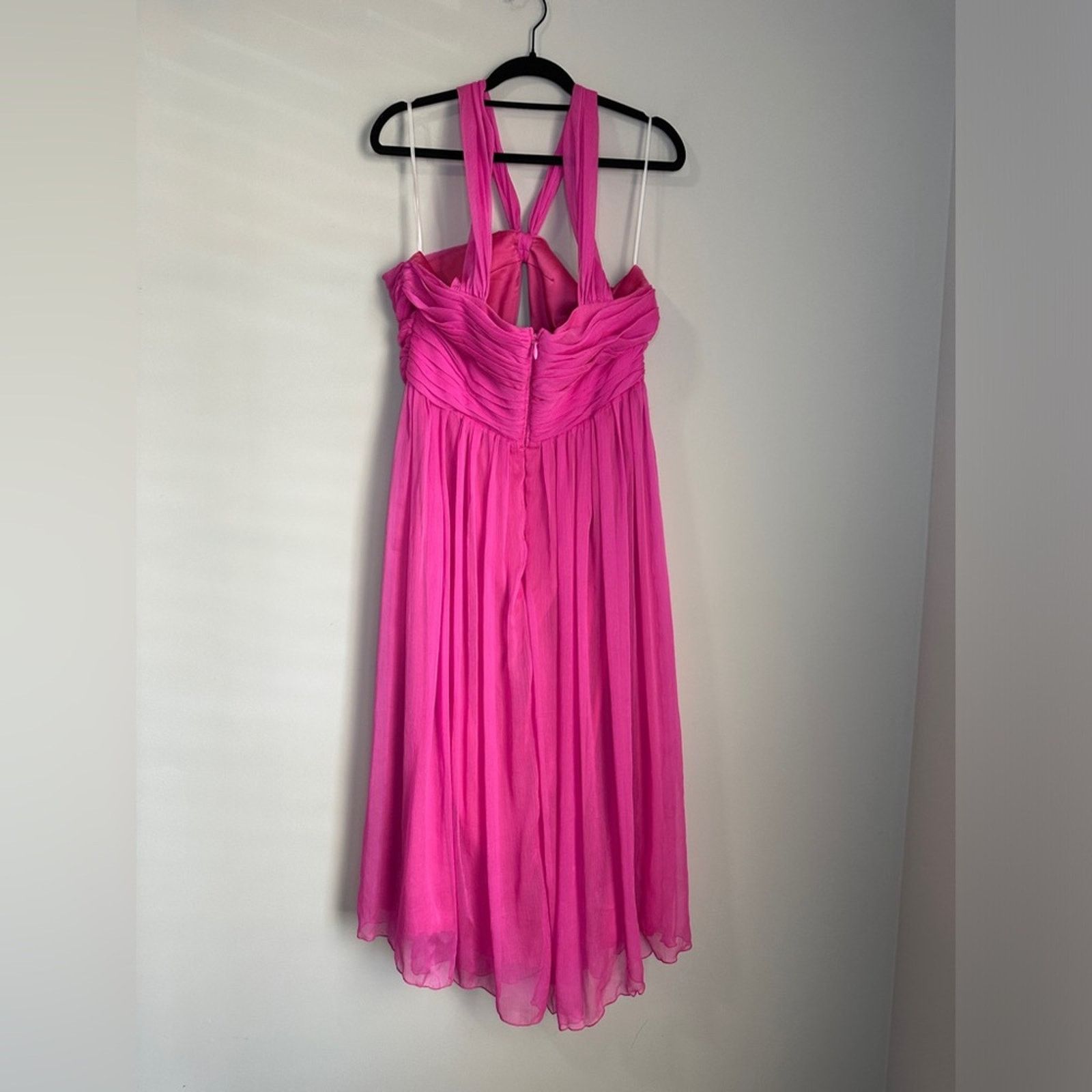 Adam Lippes Adam Lippes Size 14 Hot Pink Knot Front MaxiGown Dress Size XL / US 12-14 / IT 48-50 - 8 Thumbnail